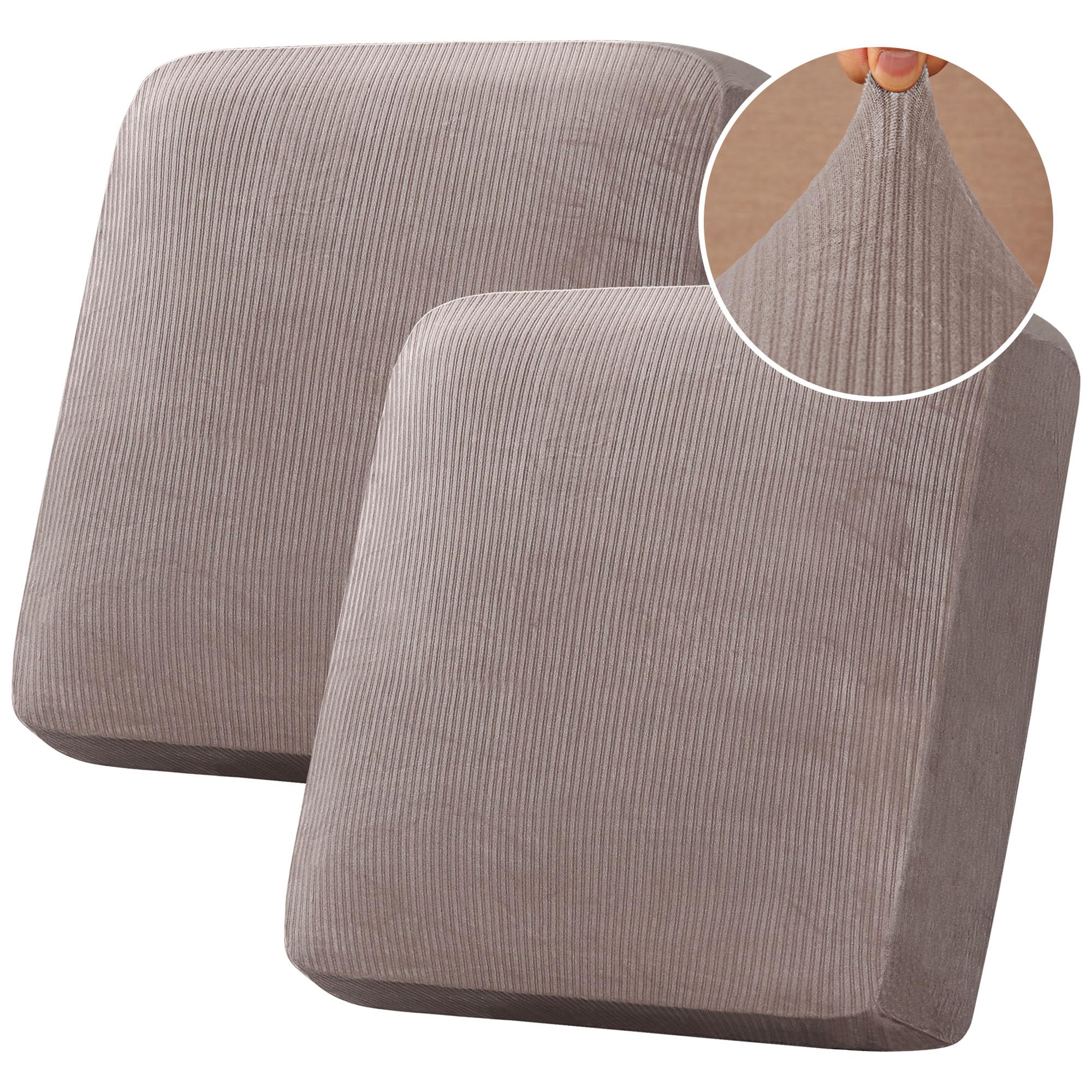 Velvet Stretch Couch Cushion Cover Plush Cushion Slipcover for Chair Loveseat Sofa Cushion Furniture Protector Seat Cushion Sofa Cover (3 Piece Sofa Cushion Covers)