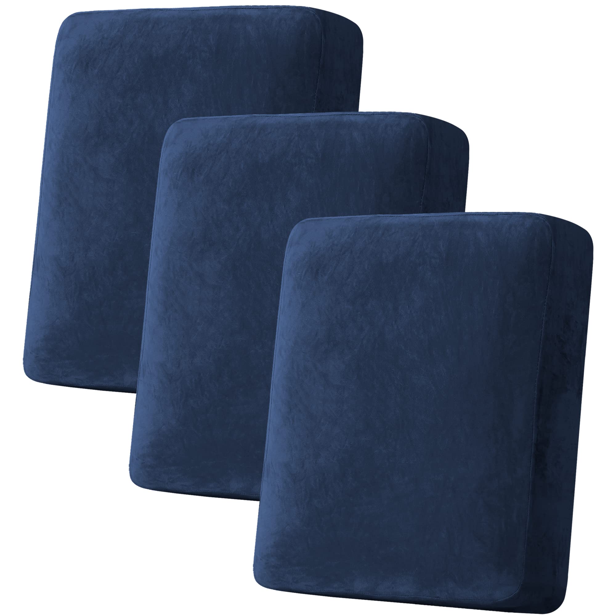 Velvet Stretch Couch Cushion Cover Plush Cushion Slipcover for Chair Loveseat Sofa Cushion Furniture Protector Seat Cushion Sofa Cover (3 Piece Sofa Cushion Covers)