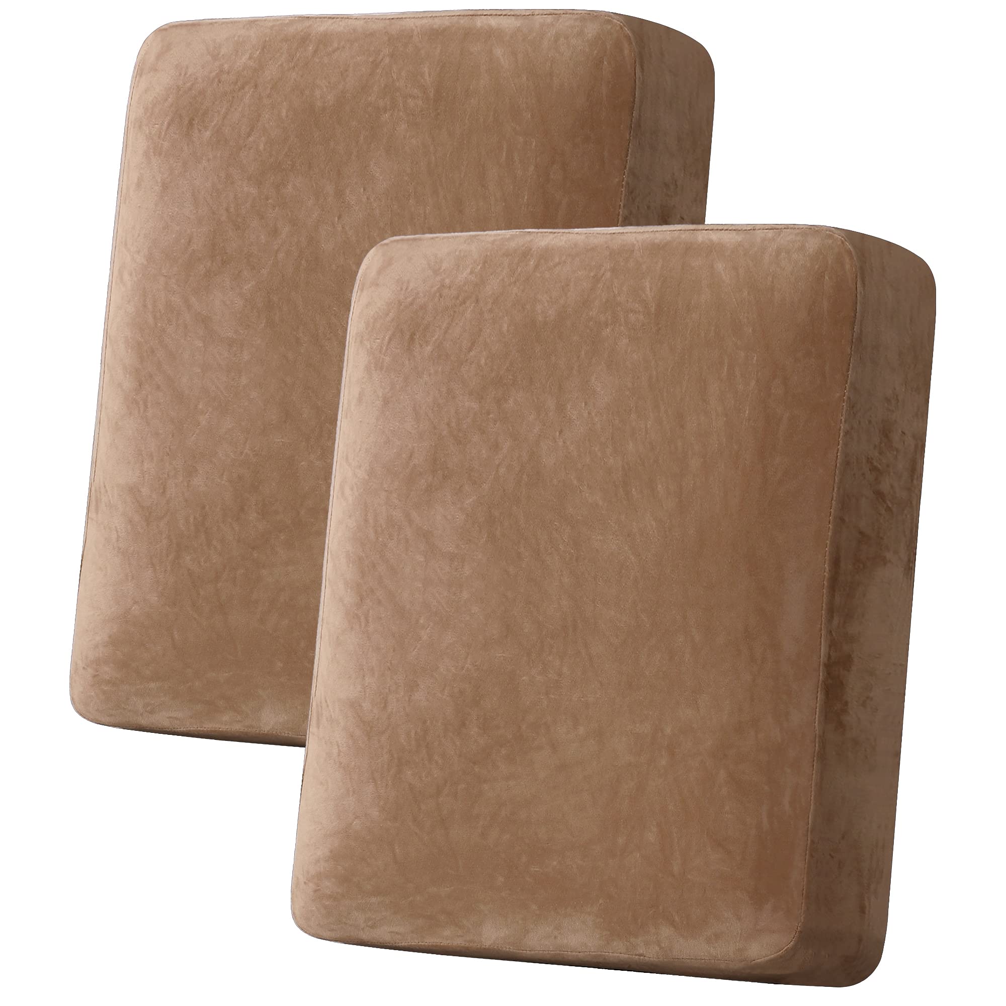 Velvet Stretch Couch Cushion Cover Plush Cushion Slipcover for Chair Loveseat Sofa Cushion Furniture Protector Seat Cushion Sofa Cover (3 Piece Sofa Cushion Covers)