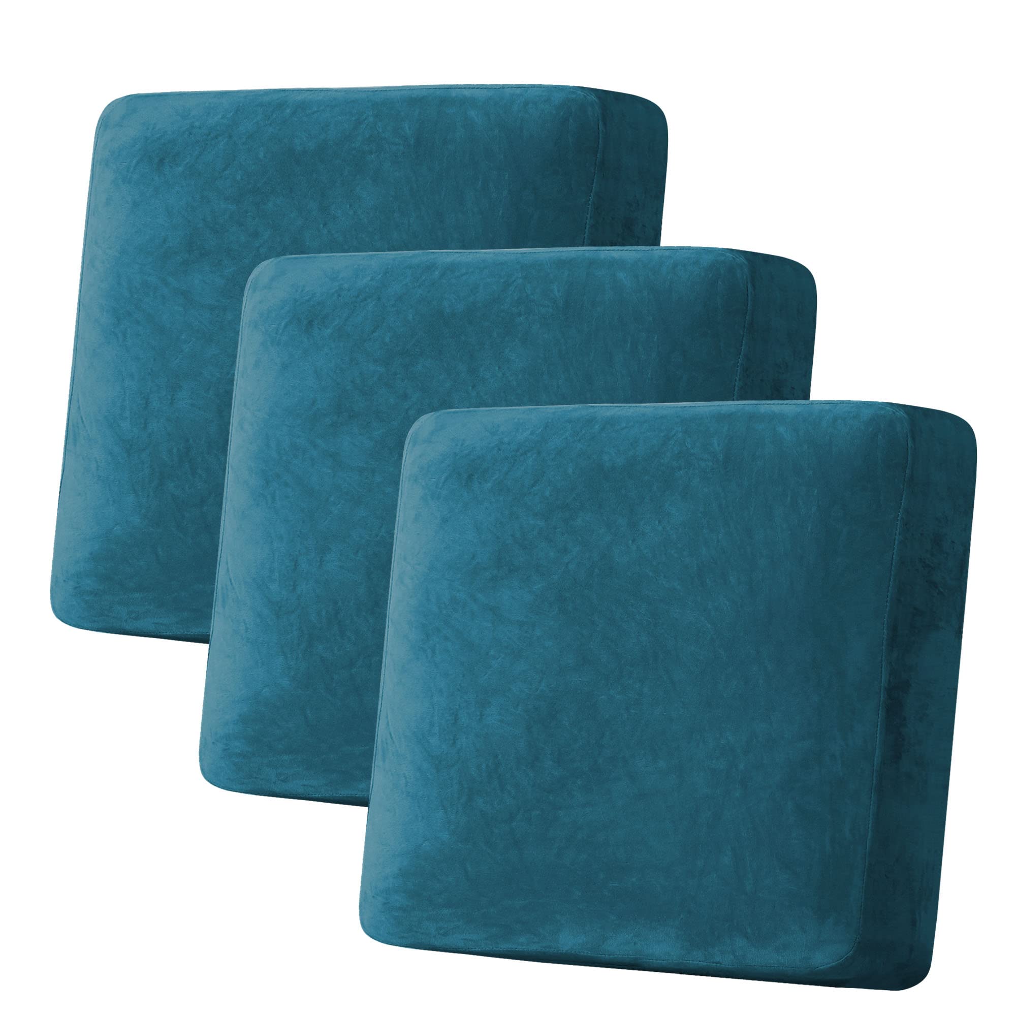 Velvet Stretch Couch Cushion Cover Plush Cushion Slipcover for Chair Loveseat Sofa Cushion Furniture Protector Seat Cushion Sofa Cover (3 Piece Sofa Cushion Covers)