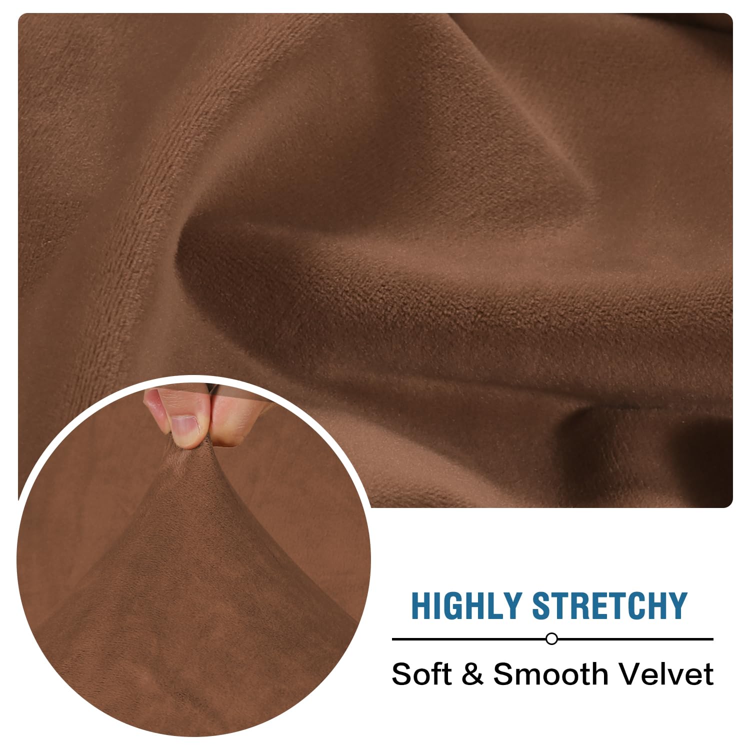 Velvet Stretch Couch Cushion Cover Plush Cushion Slipcover for Chair Loveseat Sofa Cushion Furniture Protector Seat Cushion Sofa Cover (3 Piece Sofa Cushion Covers)