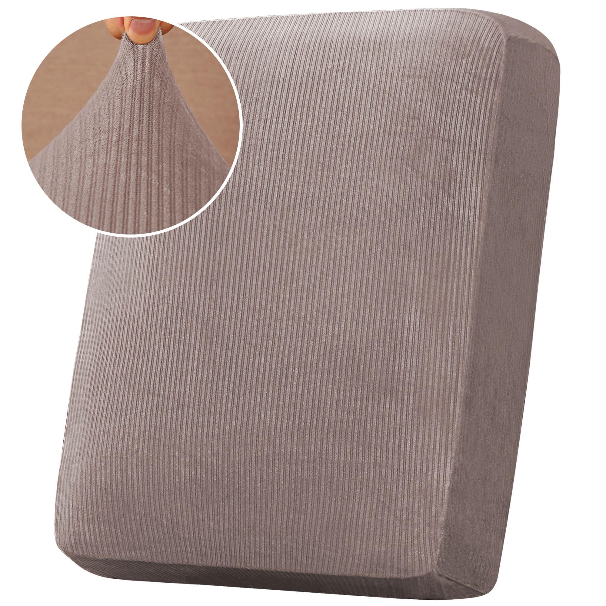 Velvet Stretch Couch Cushion Cover Plush Cushion Slipcover for Chair Loveseat Sofa Cushion Furniture Protector Seat Cushion Sofa Cover (3 Piece Sofa Cushion Covers)