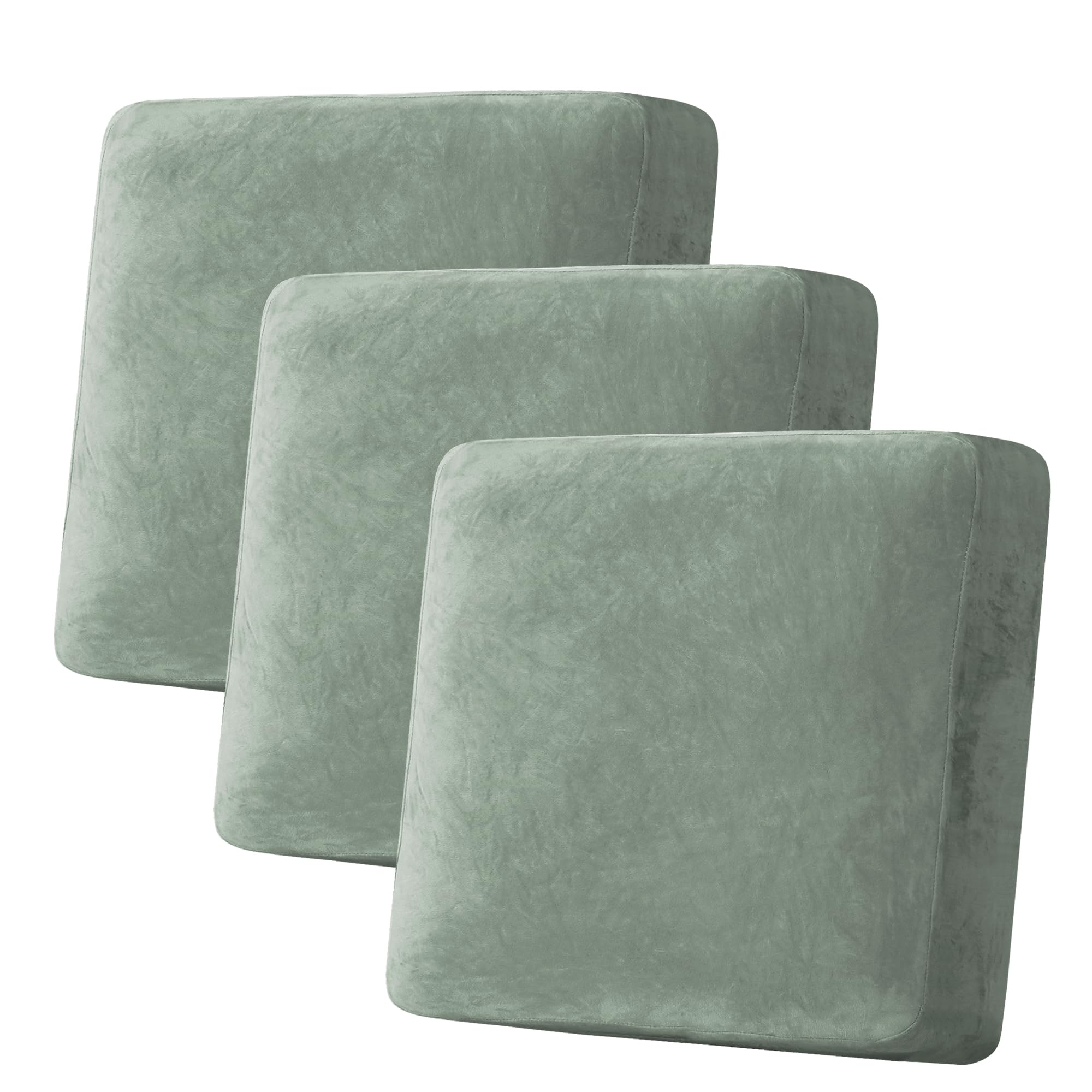 Velvet Stretch Couch Cushion Cover Plush Cushion Slipcover for Chair Loveseat Sofa Cushion Furniture Protector Seat Cushion Sofa Cover (3 Piece Sofa Cushion Covers)