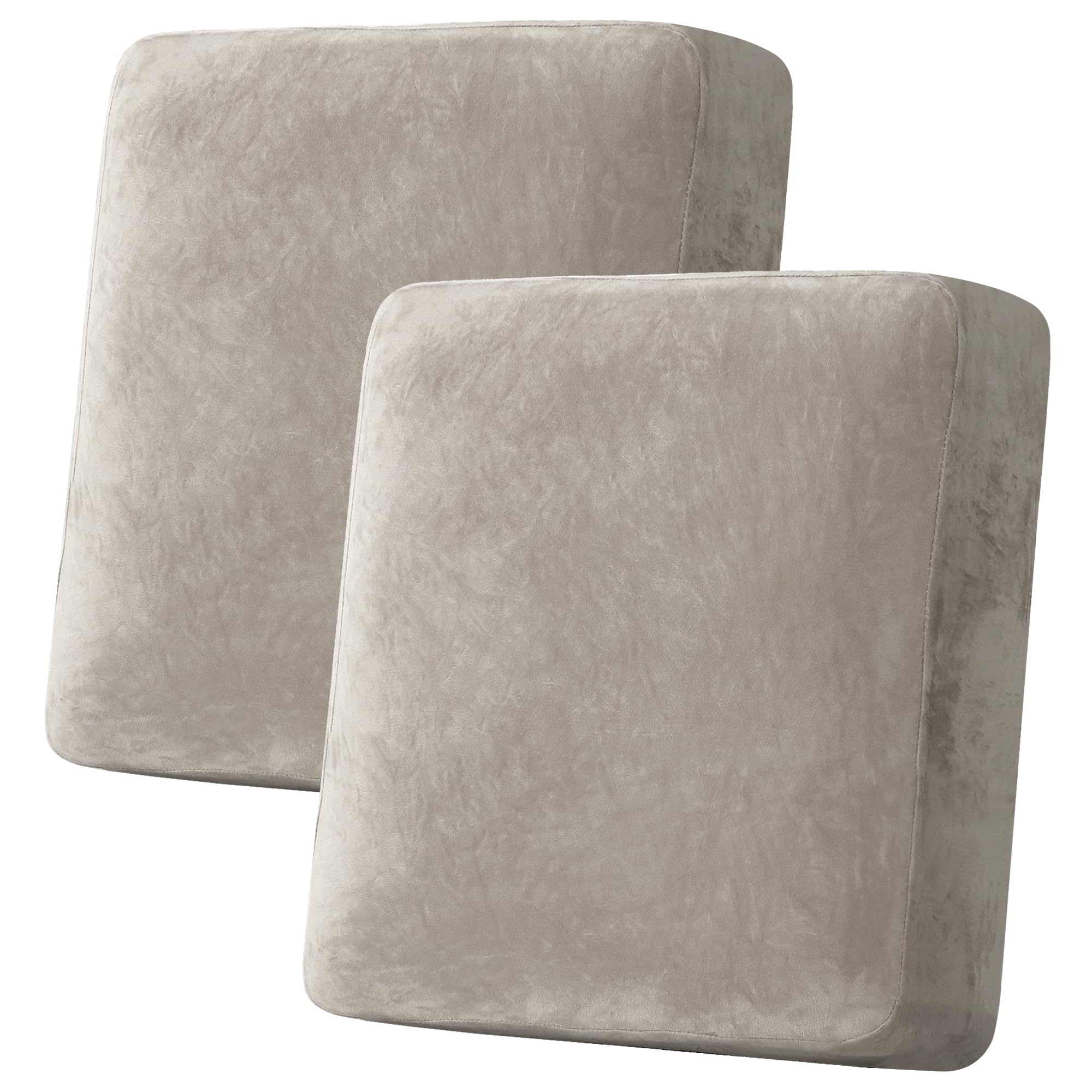 Velvet Stretch Couch Cushion Cover Plush Cushion Slipcover for Chair Loveseat Sofa Cushion Furniture Protector Seat Cushion Sofa Cover (3 Piece Sofa Cushion Covers)