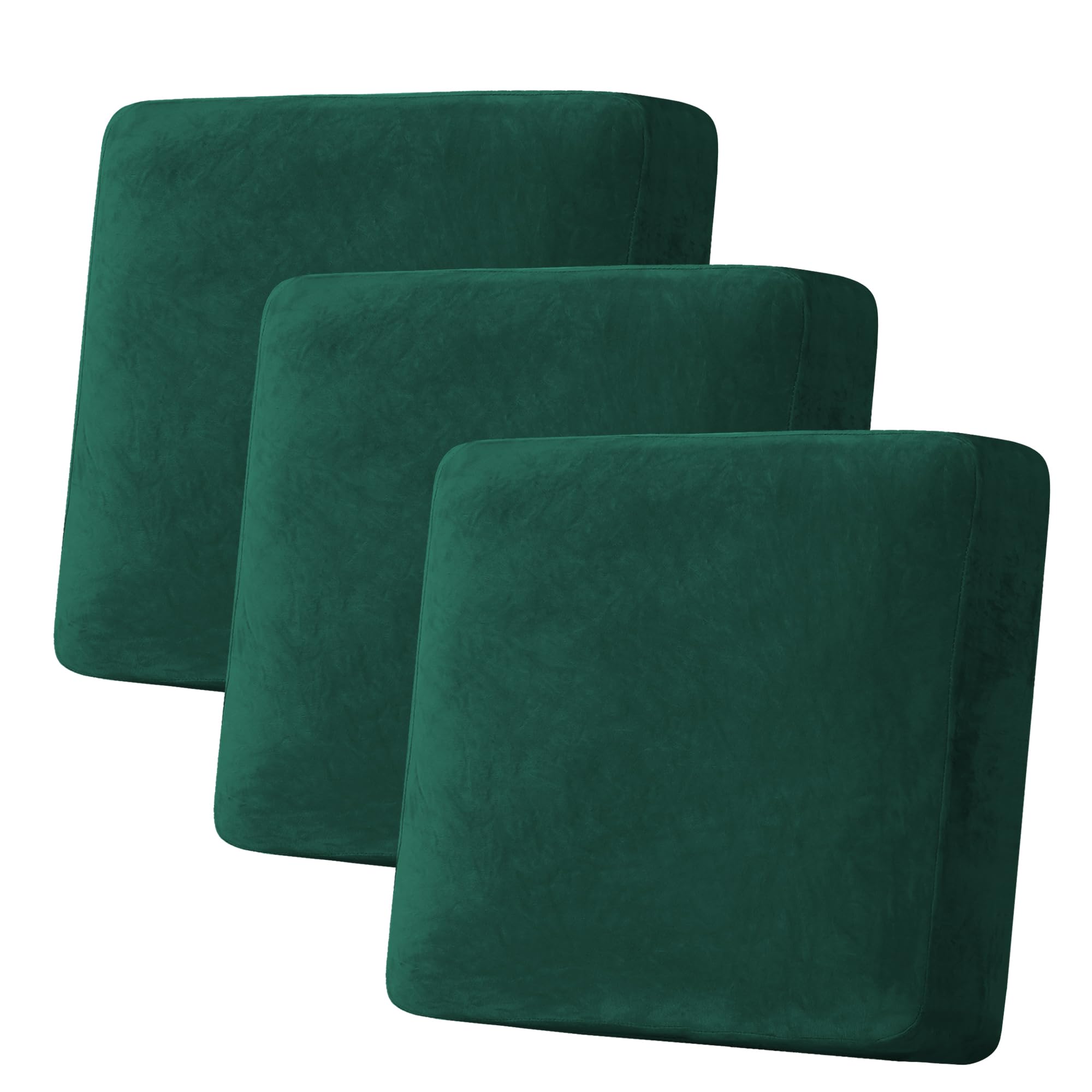 Velvet Stretch Couch Cushion Cover Plush Cushion Slipcover for Chair Loveseat Sofa Cushion Furniture Protector Seat Cushion Sofa Cover (3 Piece Sofa Cushion Covers)