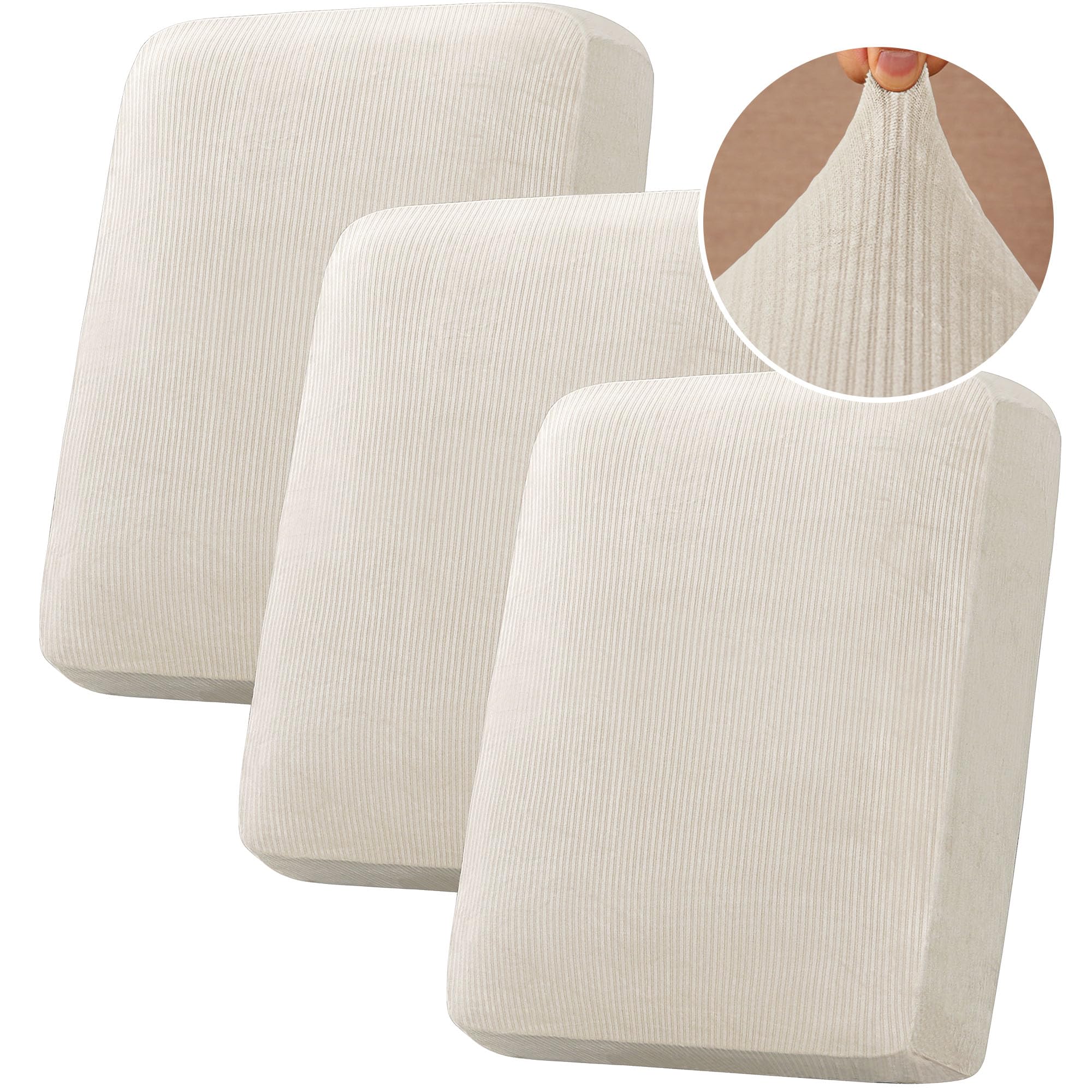 Velvet Stretch Couch Cushion Cover Plush Cushion Slipcover for Chair Loveseat Sofa Cushion Furniture Protector Seat Cushion Sofa Cover (3 Piece Sofa Cushion Covers)