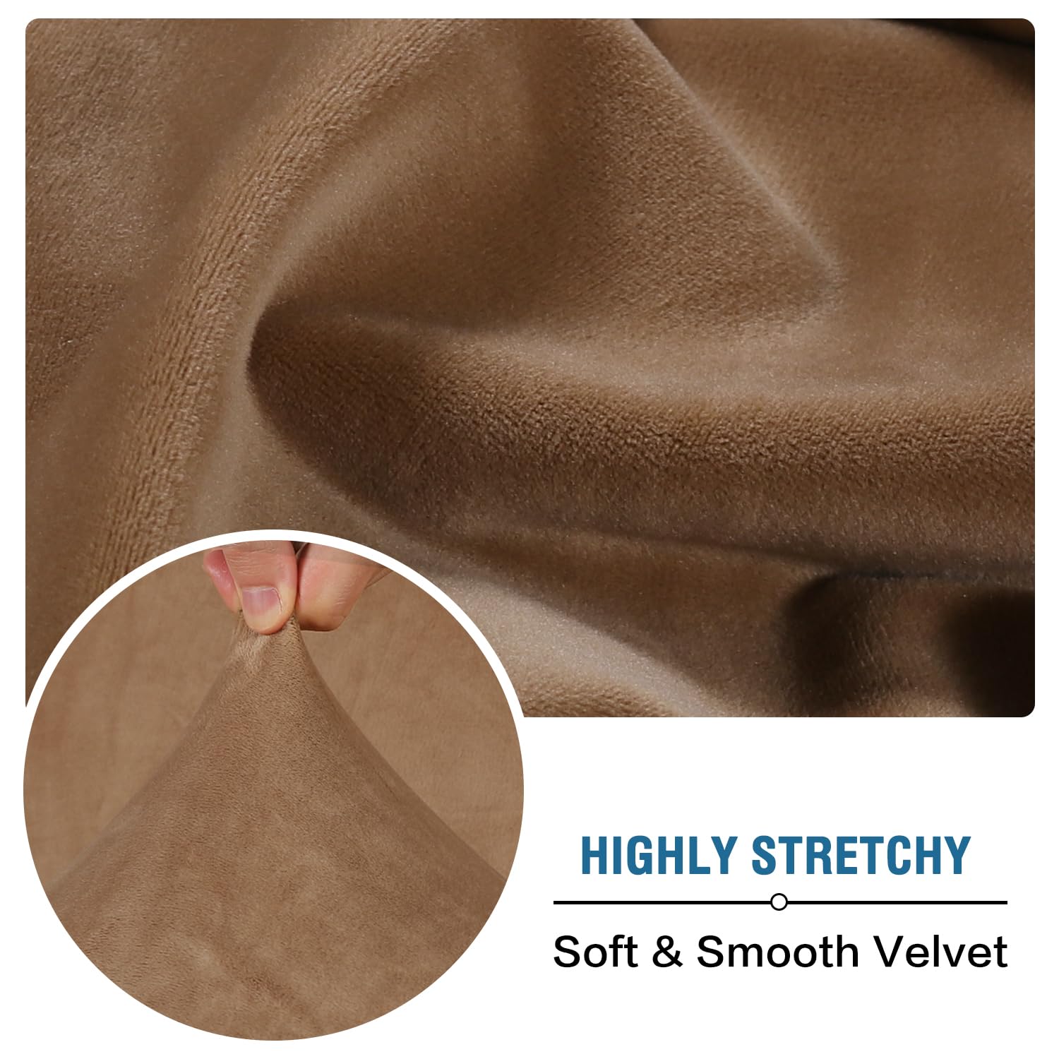 Velvet Stretch Couch Cushion Cover Plush Cushion Slipcover for Chair Loveseat Sofa Cushion Furniture Protector Seat Cushion Sofa Cover (3 Piece Sofa Cushion Covers)