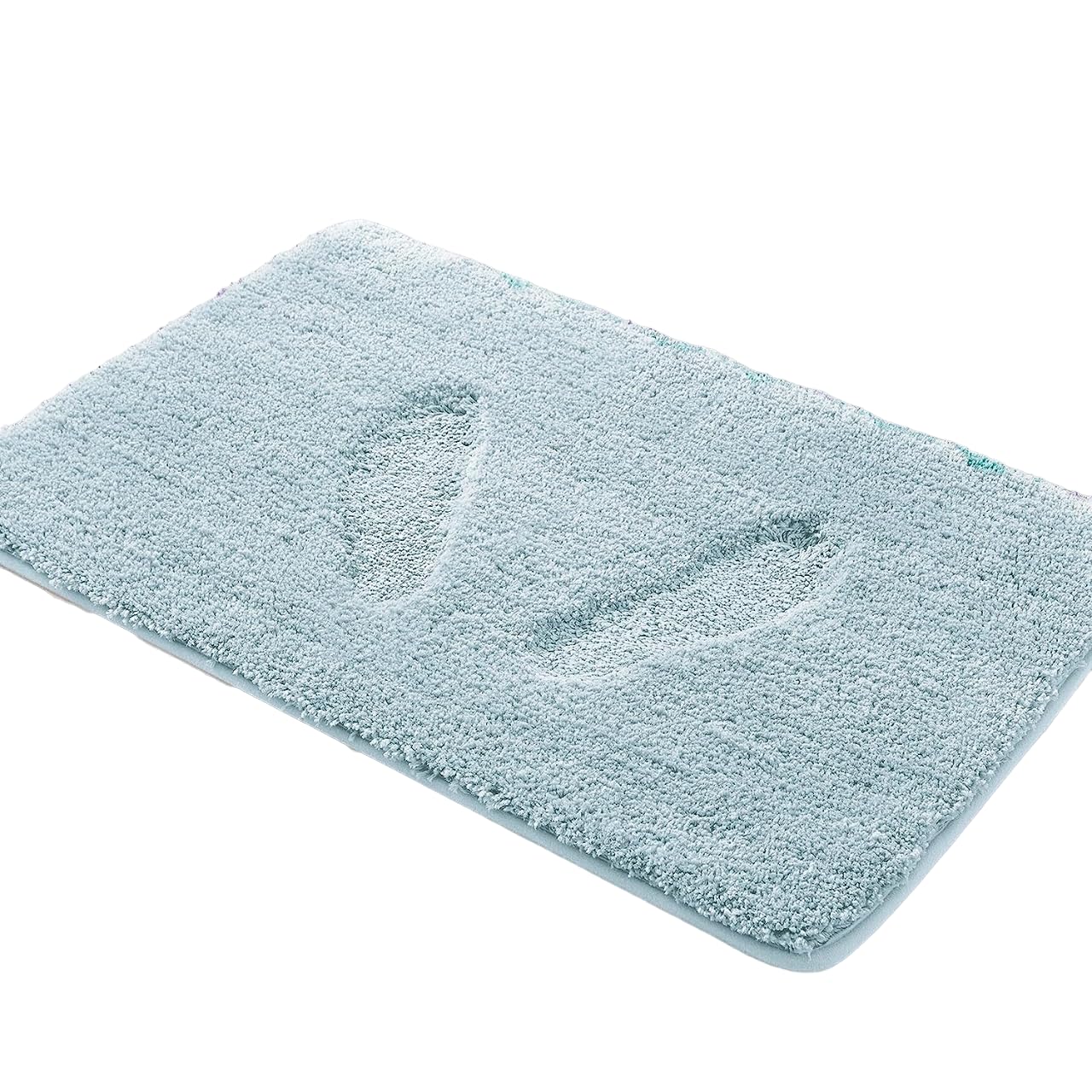 2 Piece Bath Rug Mat Set, Thick & Soft Microfiber Plush Shaggy Bathrugs with U Shaped Contour Bath Rug, Machine Washable Bathmats, Non-Slip Rubber Backing Bath Mats for Bathroom