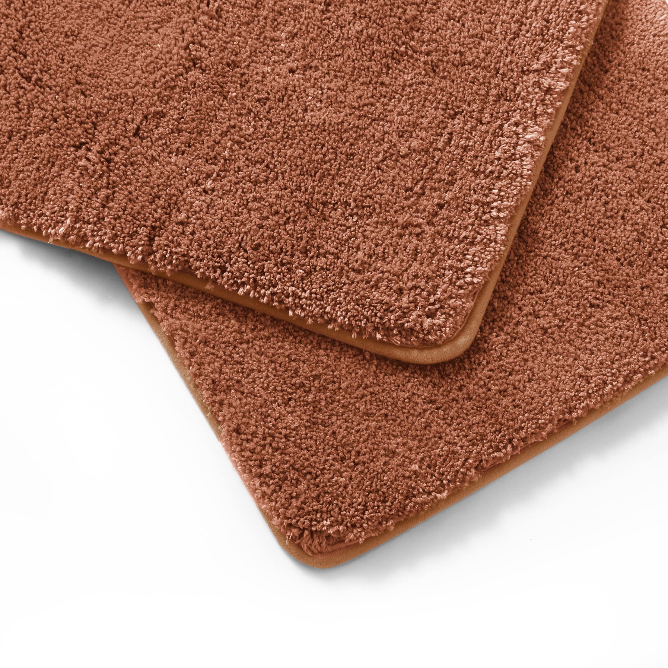 2 Piece Bath Rug Mat Set, Thick & Soft Microfiber Plush Shaggy Bathrugs with U Shaped Contour Bath Rug, Machine Washable Bathmats, Non-Slip Rubber Backing Bath Mats for Bathroom