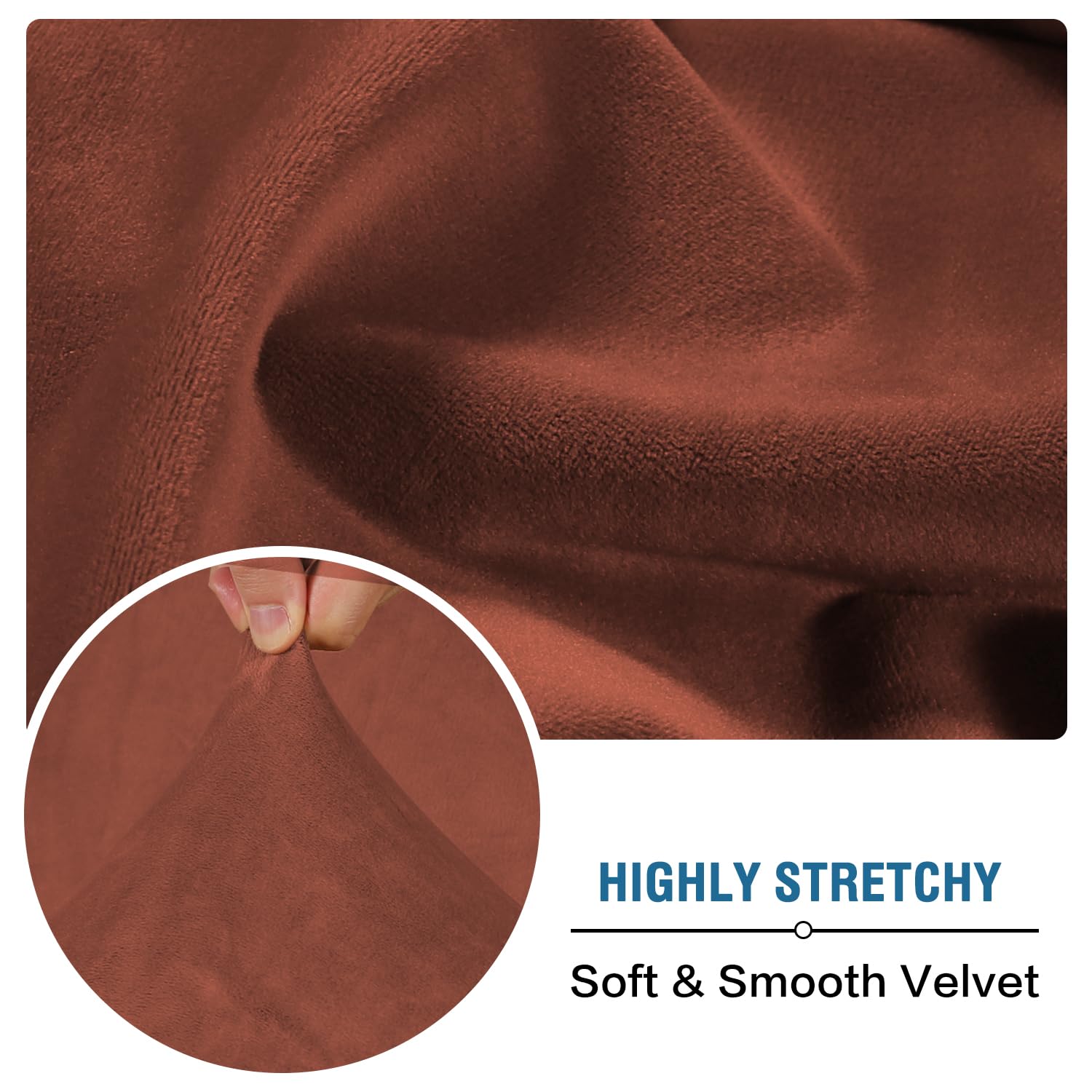 Velvet Stretch Couch Cushion Cover Plush Cushion Slipcover for Chair Loveseat Sofa Cushion Furniture Protector Seat Cushion Sofa Cover (3 Piece Sofa Cushion Covers)