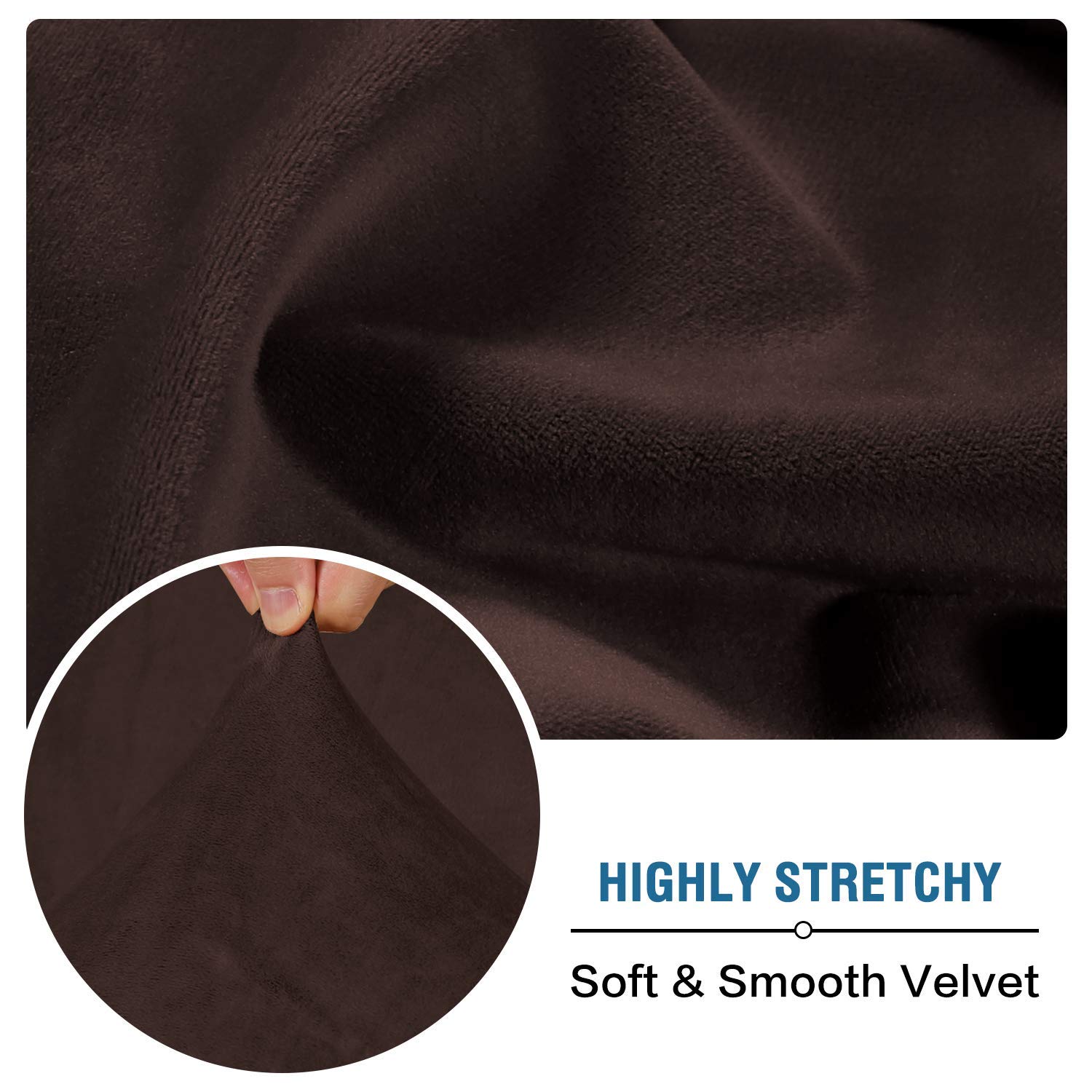 Velvet Stretch Couch Cushion Cover Plush Cushion Slipcover for Chair Loveseat Sofa Cushion Furniture Protector Seat Cushion Sofa Cover (3 Piece Sofa Cushion Covers)