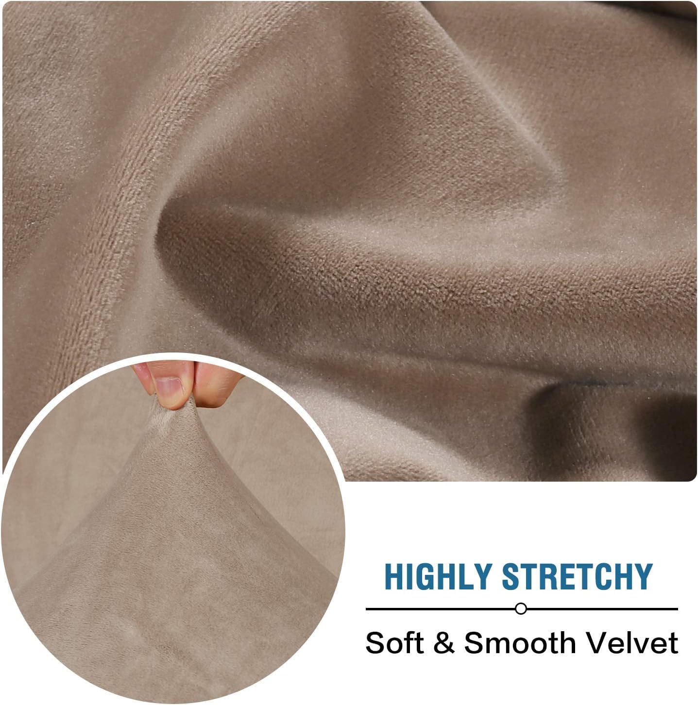 Velvet Stretch Couch Cushion Cover Plush Cushion Slipcover for Chair Loveseat Sofa Cushion Furniture Protector Seat Cushion Sofa Cover (3 Piece Sofa Cushion Covers)