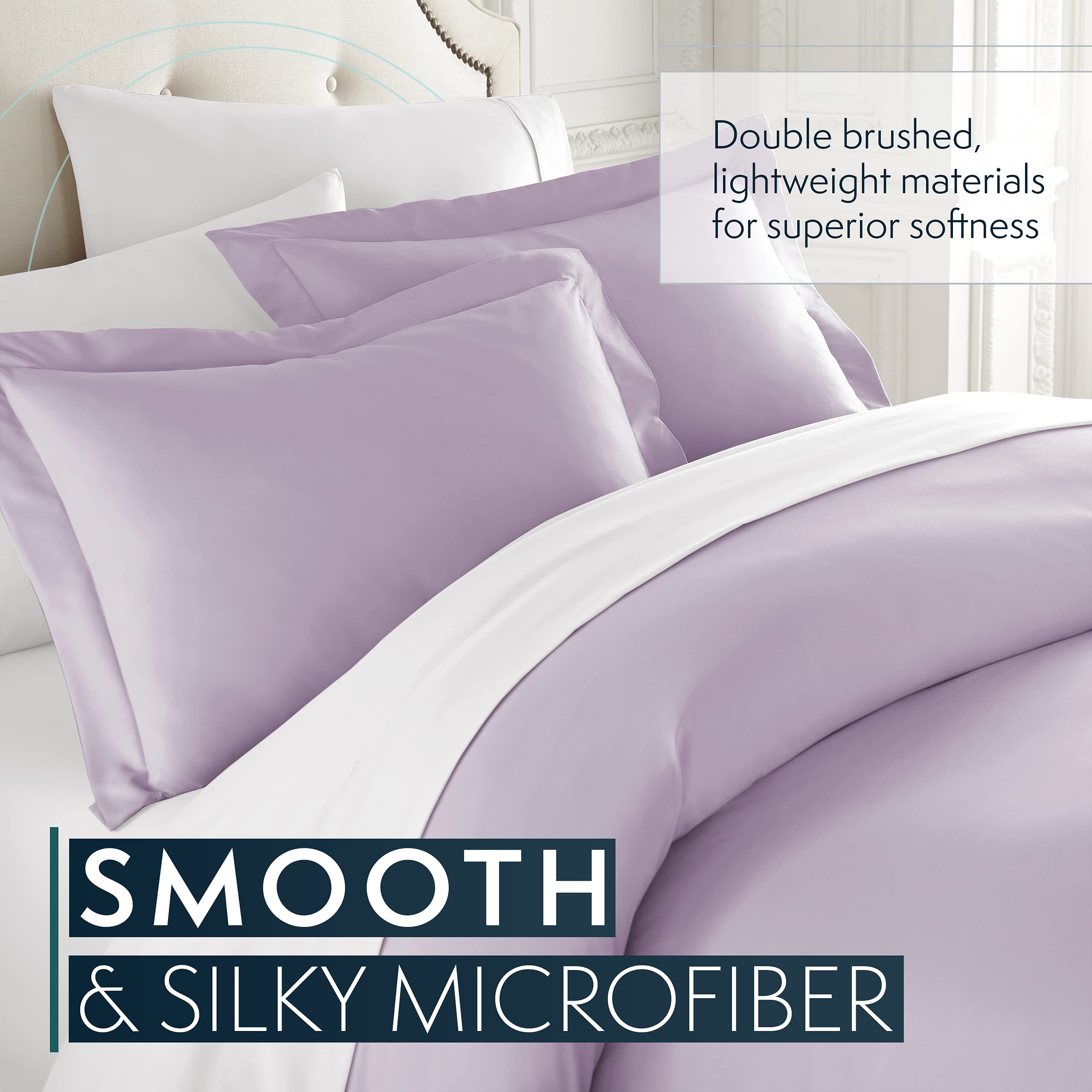 Duvet Cover - Queen Size Duvet Cover - 3 Piece Soft Breathable Microfiber Duvet Cover Set with Zipper Closure & 2 Pillow Shams