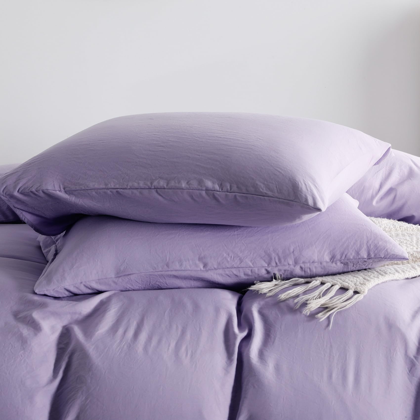 Duvet Cover Queen Size, Microfiber Duvet Cover with Zipper, Duvet Cover Set with 2 Pillow Shams, Soft Comforter Cover Queen Size, 90 x 90