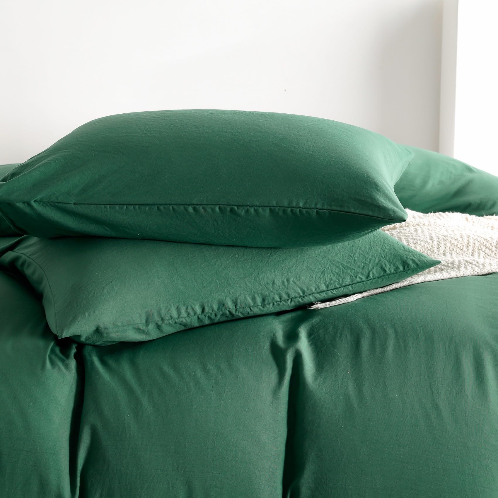 Duvet Cover Queen Size, Microfiber Duvet Cover with Zipper, Duvet Cover Set with 2 Pillow Shams, Soft Comforter Cover Queen Size, 90 x 90