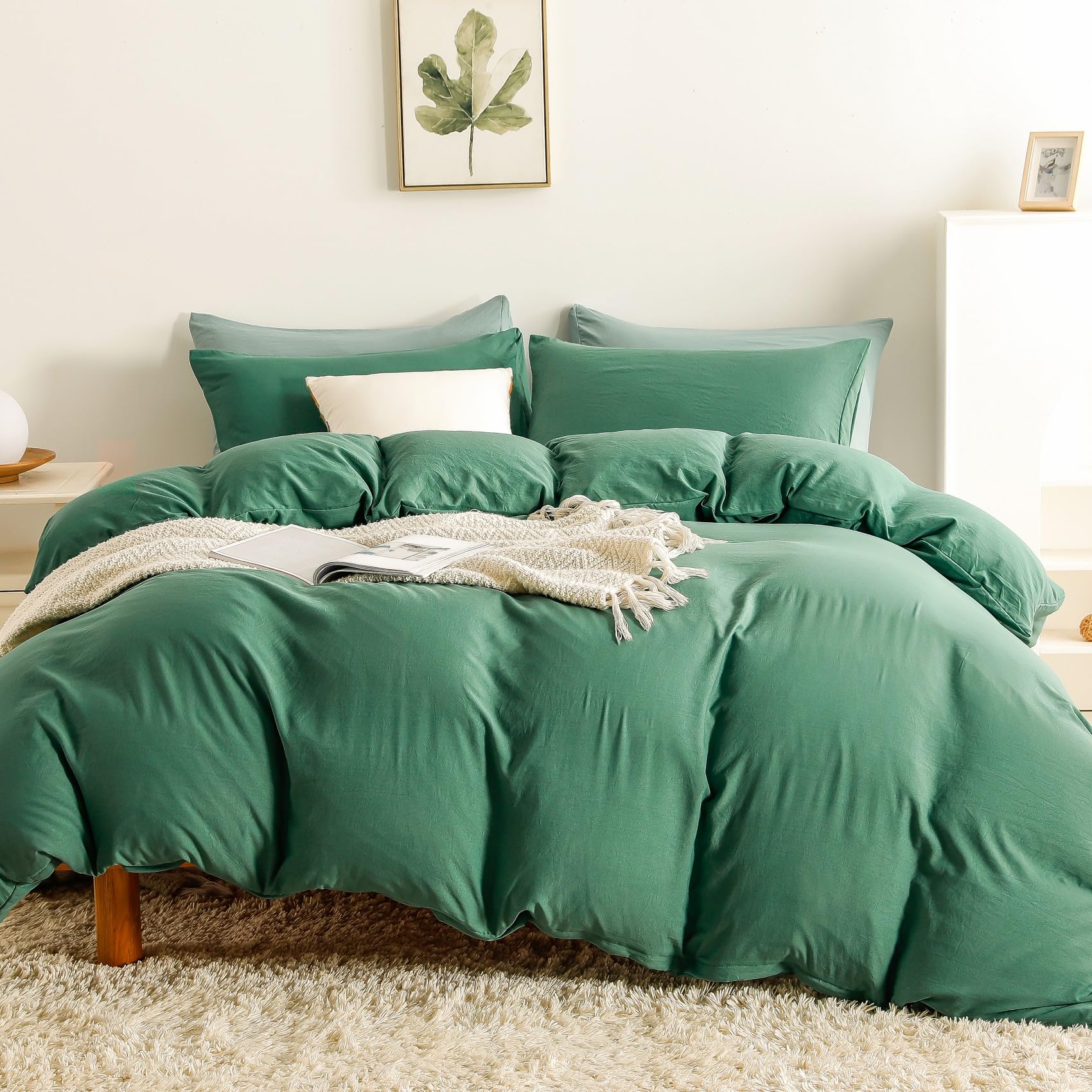 Duvet Cover Queen Size, Microfiber Duvet Cover with Zipper, Duvet Cover Set with 2 Pillow Shams, Soft Comforter Cover Queen Size, 90 x 90