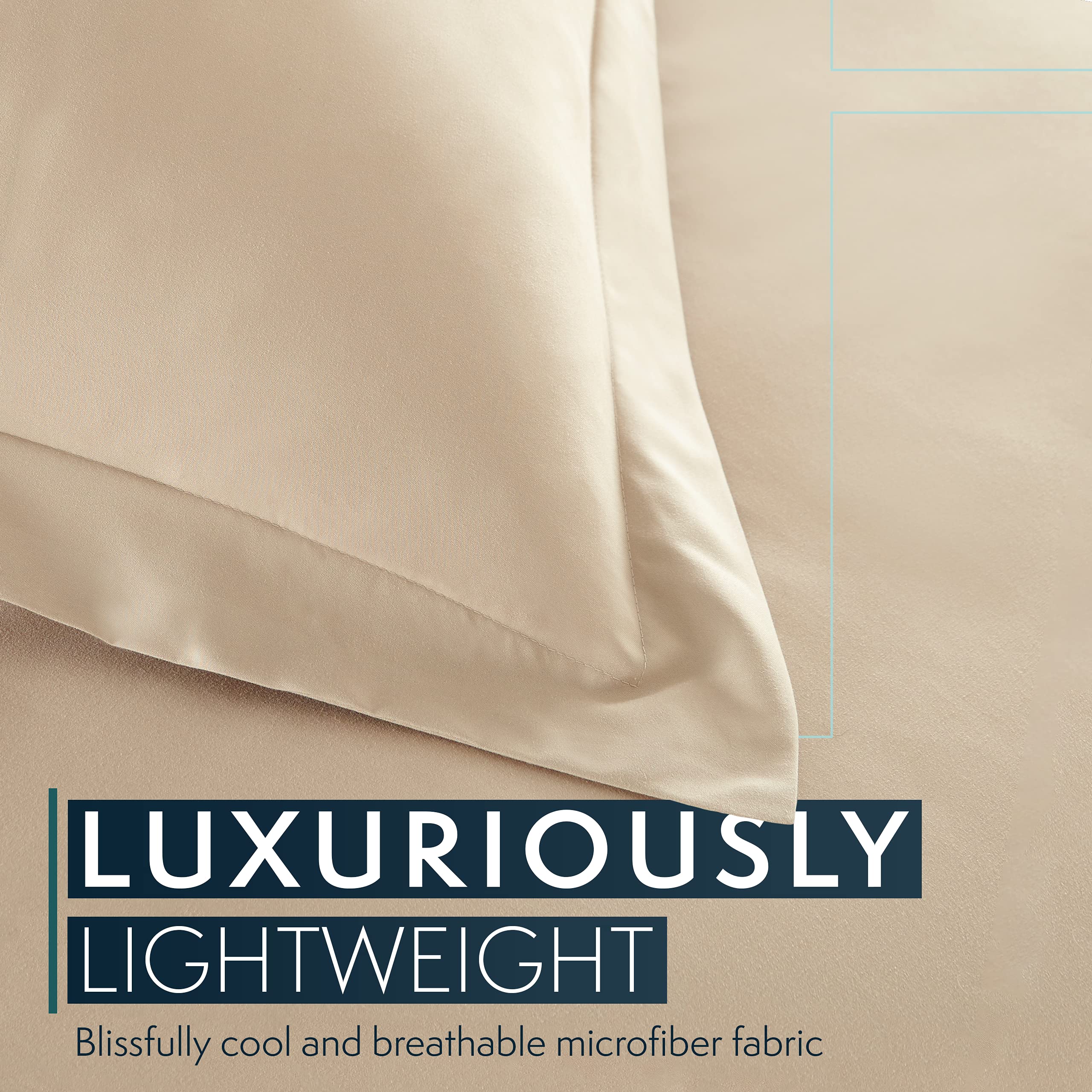 改HC COLLECTION Duvet Cover - White Queen Size Duvet Cover - 3 Piece Soft Breathable Microfiber Duvet Cover Set with Zipper Closure &amp; 2 Pillow Shams