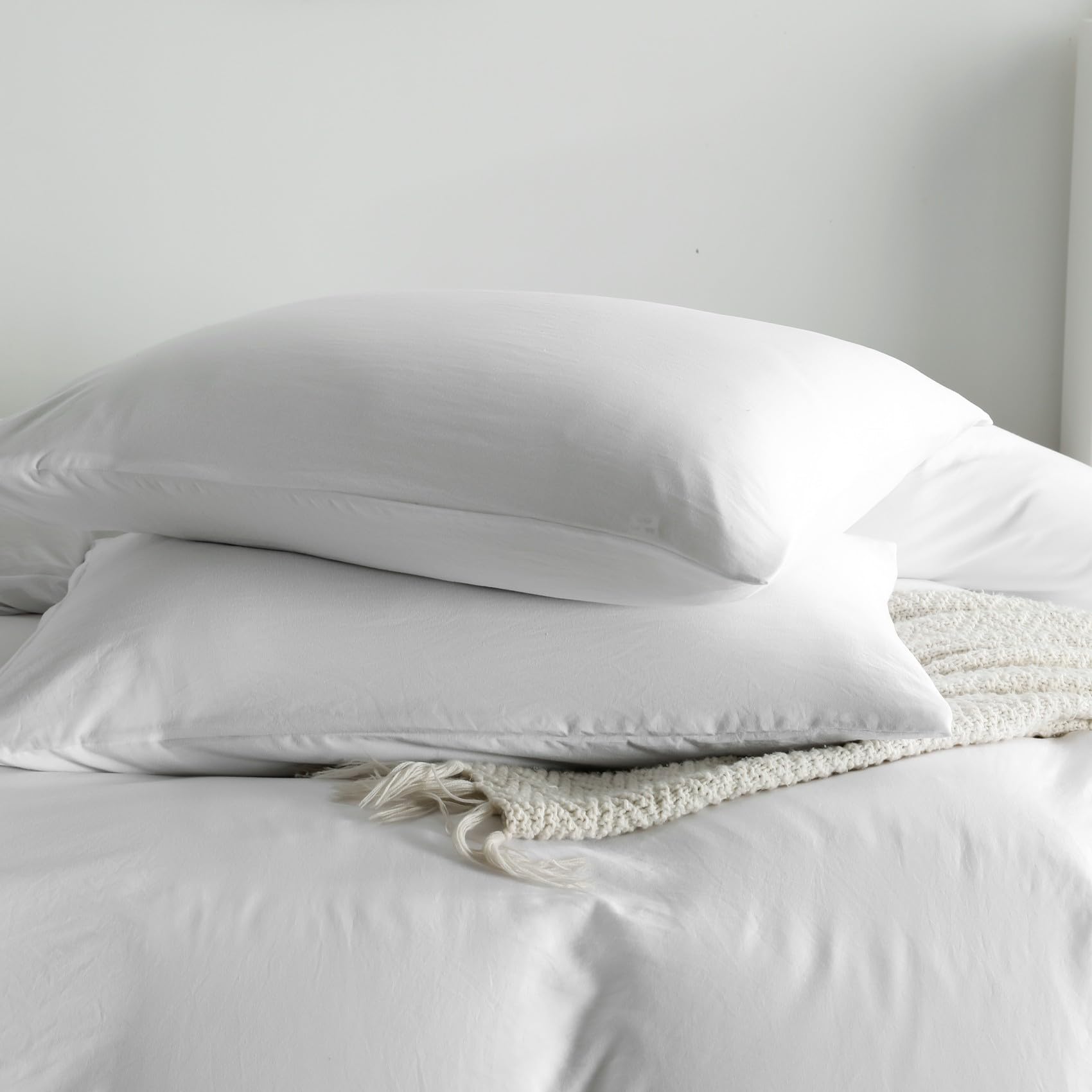 Duvet Cover Queen Size, Microfiber Duvet Cover with Zipper, Duvet Cover Set with 2 Pillow Shams, Soft Comforter Cover Queen Size, 90 x 90