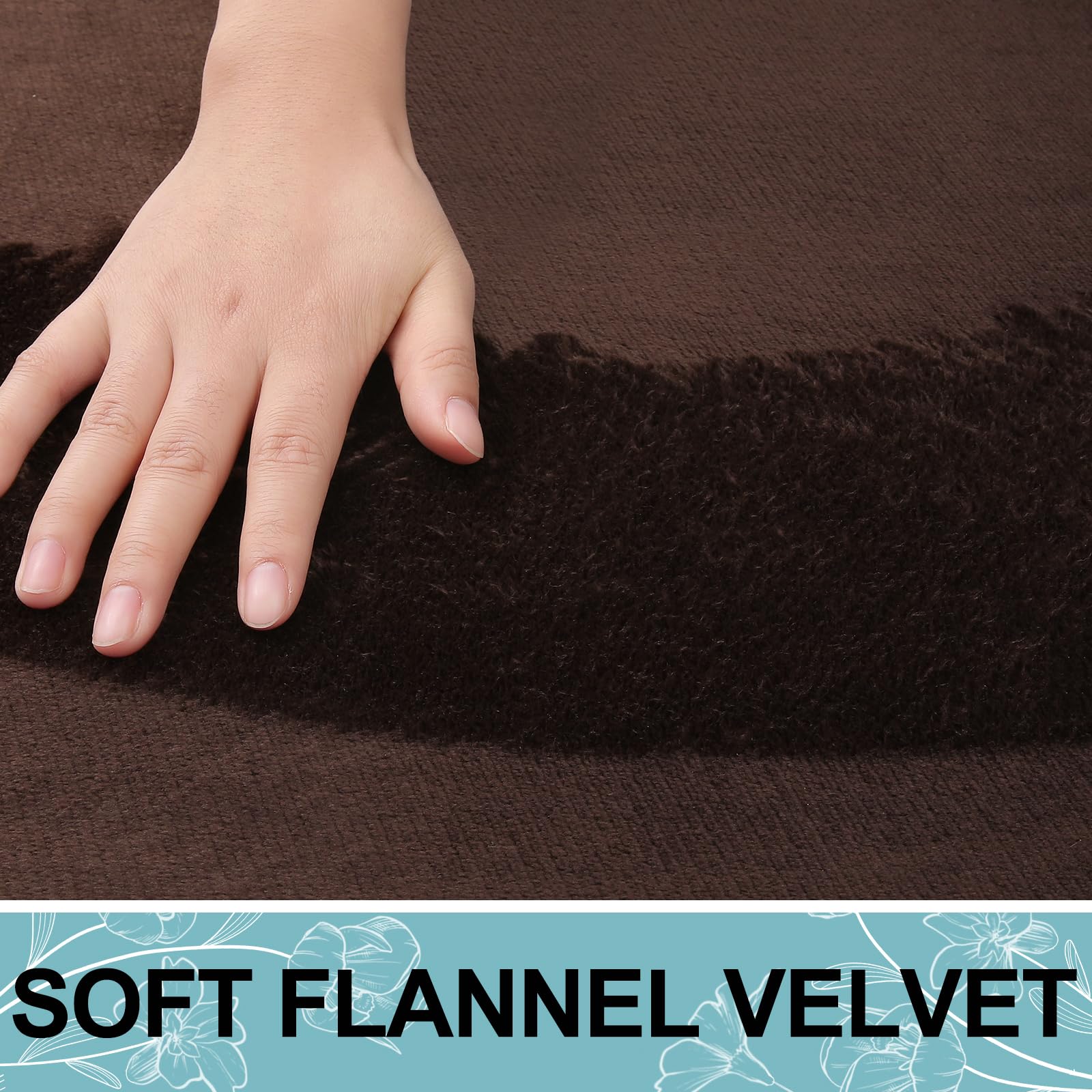 Memory Foam U-Shaped Toilet Bathroom Rugs,Extra Soft Absorbent Non-Slip Contoured Rugs, Machine Washable Contour Bath Mats for Bathroom Toilet