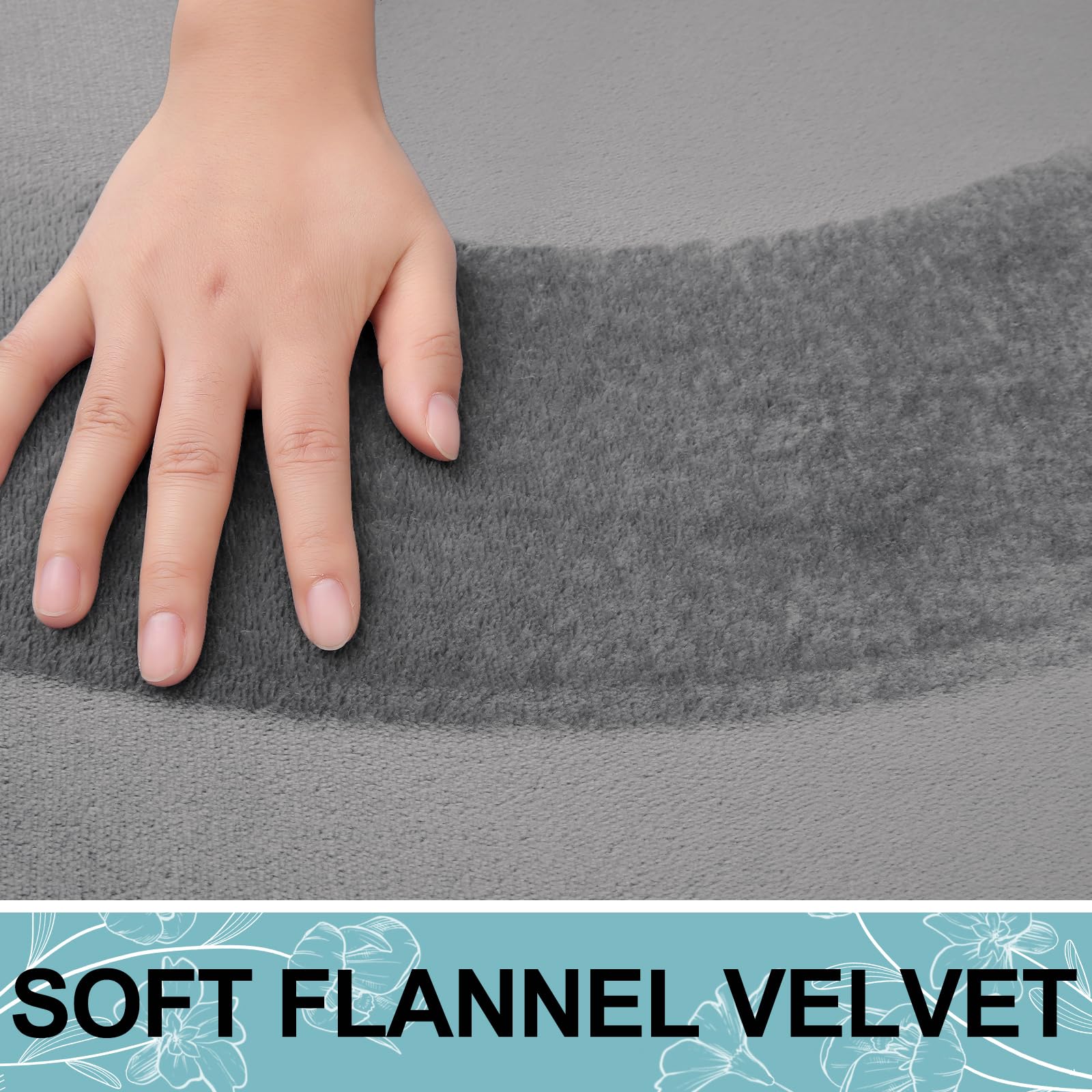 Memory Foam U-Shaped Toilet Bathroom Rugs,Extra Soft Absorbent Non-Slip Contoured Rugs, Machine Washable Contour Bath Mats for Bathroom Toilet