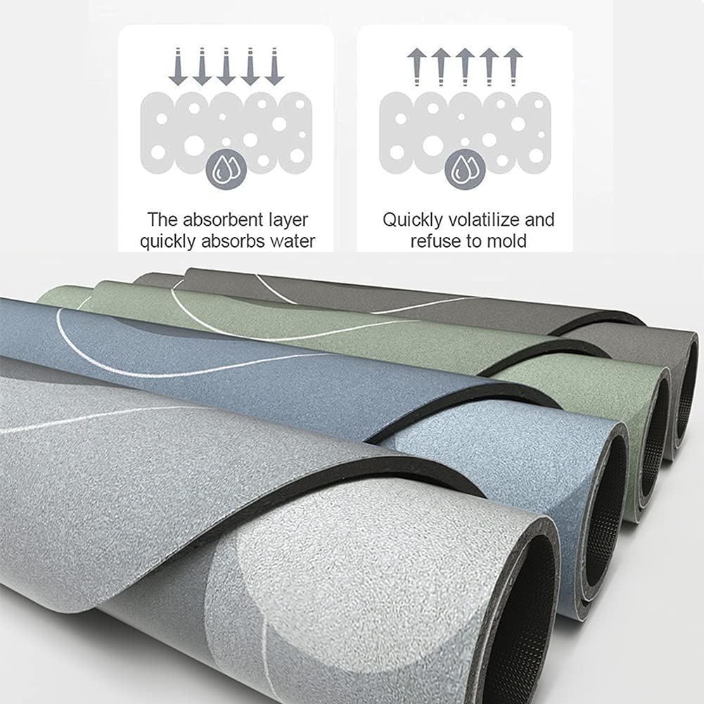 2Pcs Ultra Soft Napa Skin Bath Mat and U-Shaped Toilet Rug, Water Absorbent and Non Slip Shower Bath Rug for Bathroom, Tub and Shower - 20"x32"+20"x24"