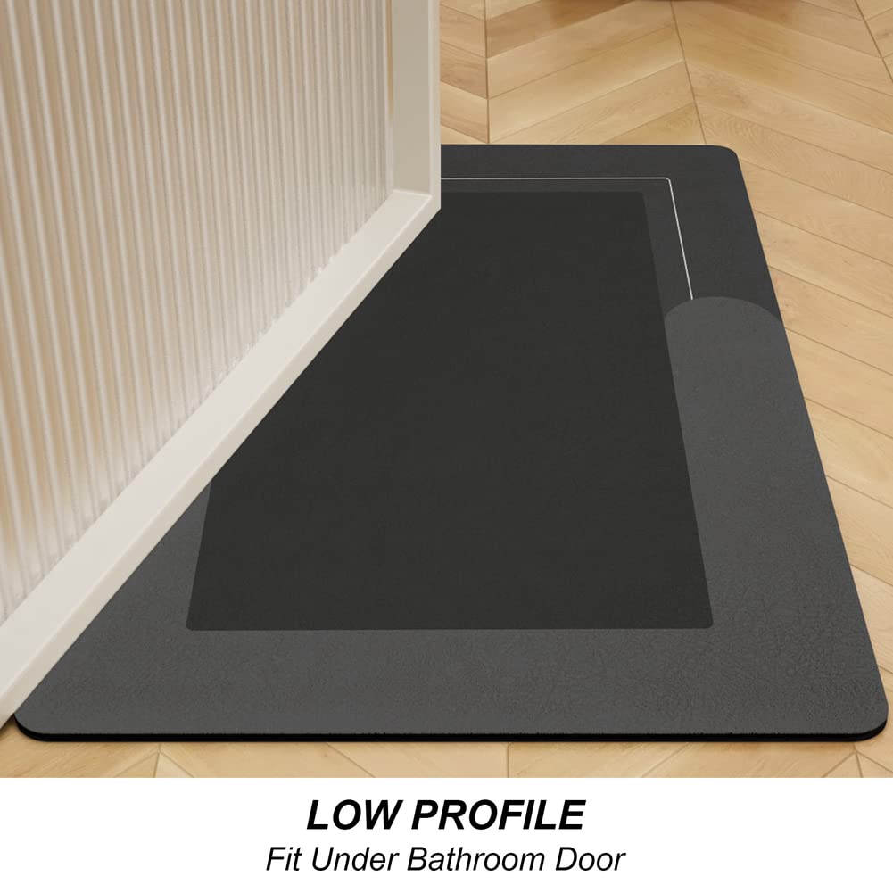 2Pcs Ultra Soft Napa Skin Bath Mat and U-Shaped Toilet Rug, Water Absorbent and Non Slip Shower Bath Rug for Bathroom, Tub and Shower - 20"x32"+20"x24"