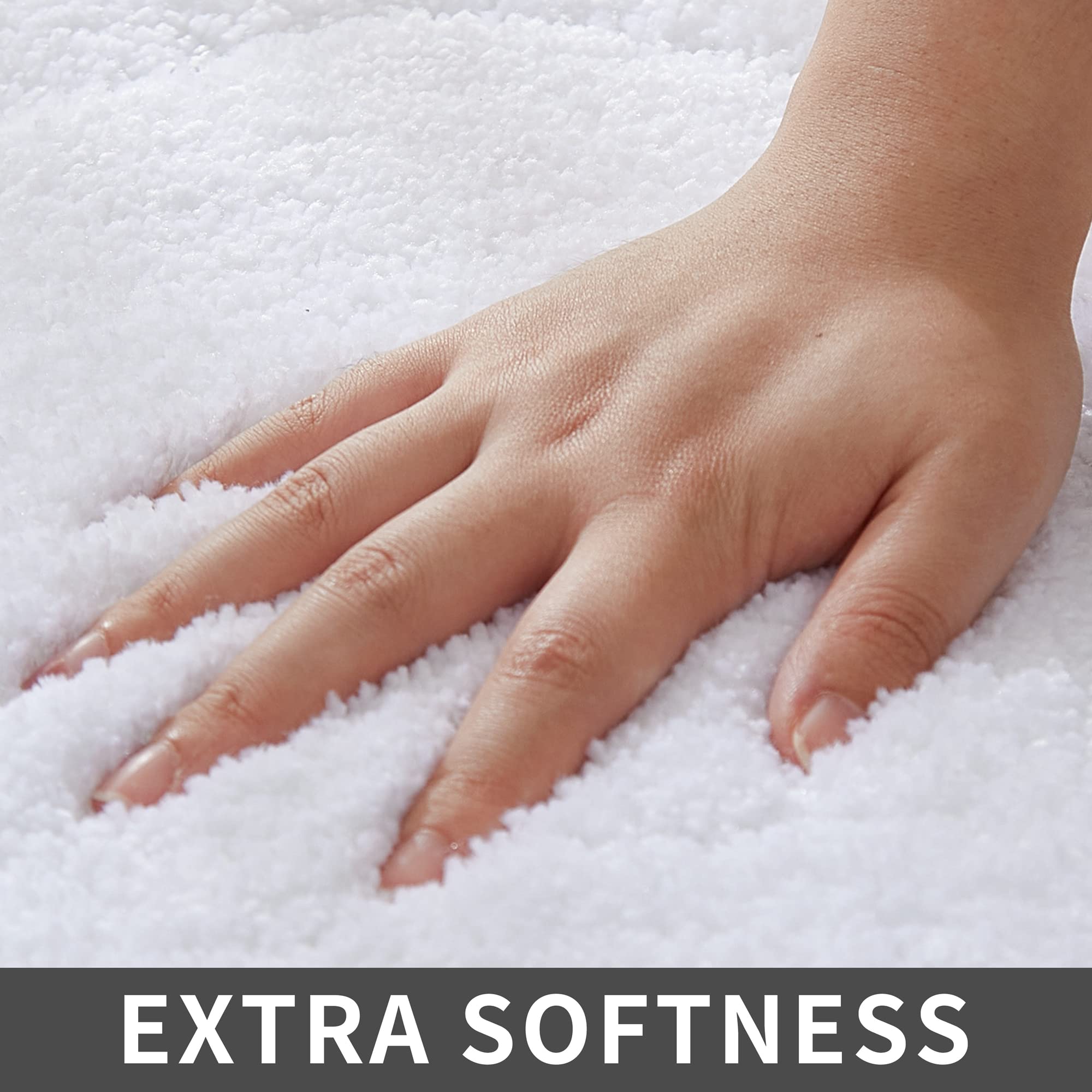 Extra Thick Bath Rugs for Bathroom - Anti-Slip Bath Linen Sets Mats Soft Plush Yarn Shaggy 100% Strong Polyester Living Room Bedroom Floor Water Absorbent Size:17"×27"