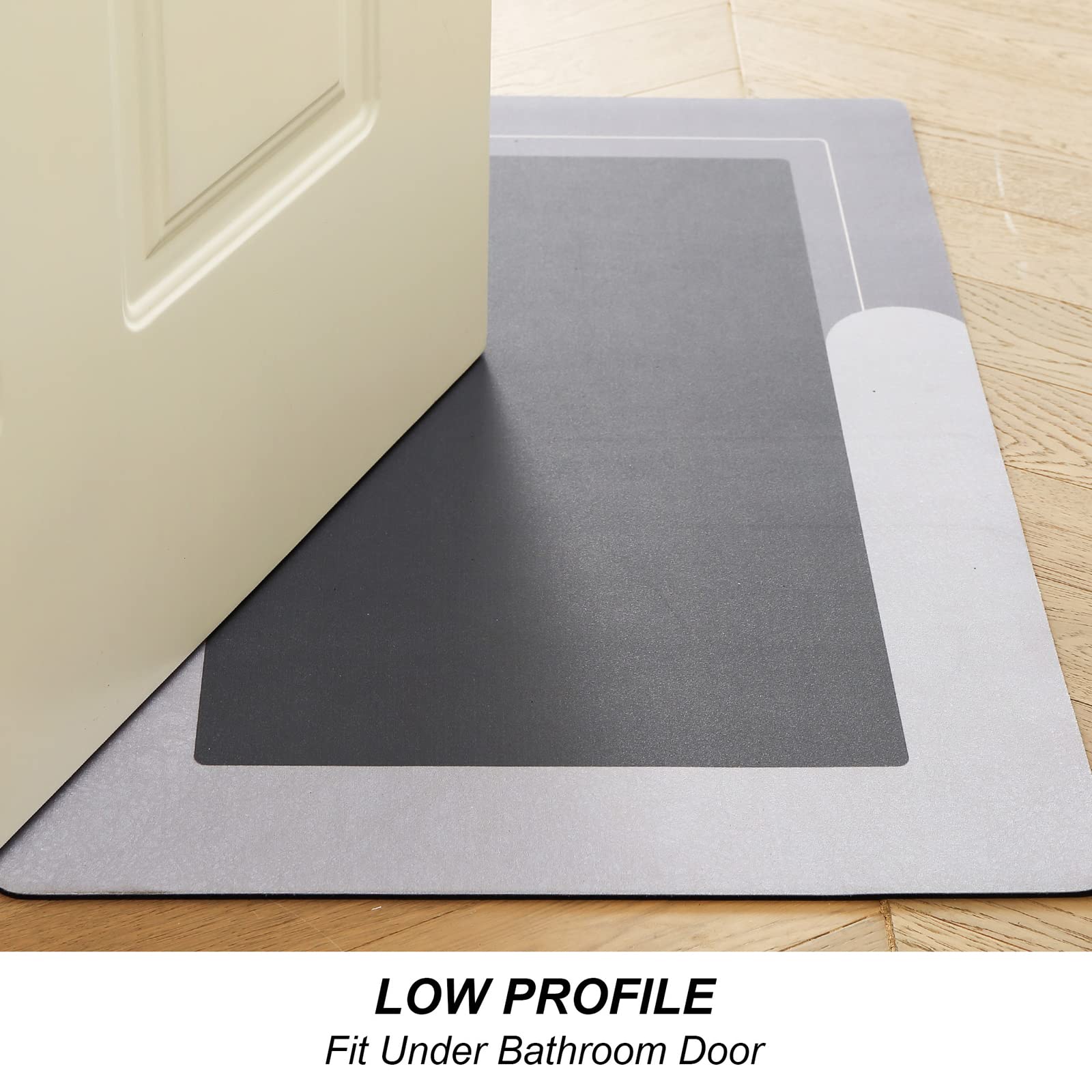 2Pcs Ultra Soft Napa Skin Bath Mat and U-Shaped Toilet Rug, Water Absorbent and Non Slip Shower Bath Rug for Bathroom, Tub and Shower - 20"x32"+20"x24"