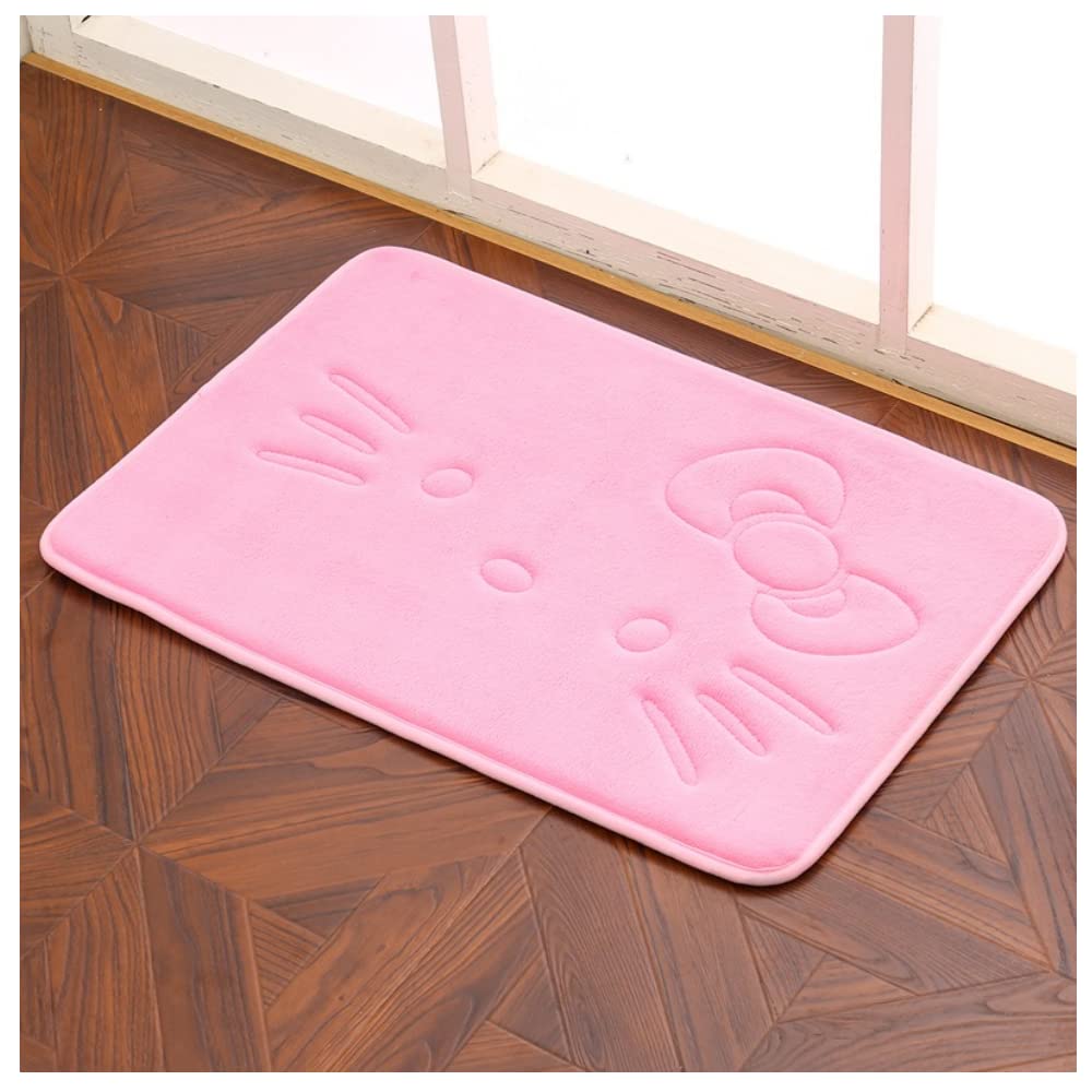 改Cute Cartoon Pink Area Rugs Bathroom Rugs Super Soft Memory Foam Bath Mat Non Slip Absorbent Door Mat Kitchen Mat Welcome Mat 15.75 x 23.62 Inch