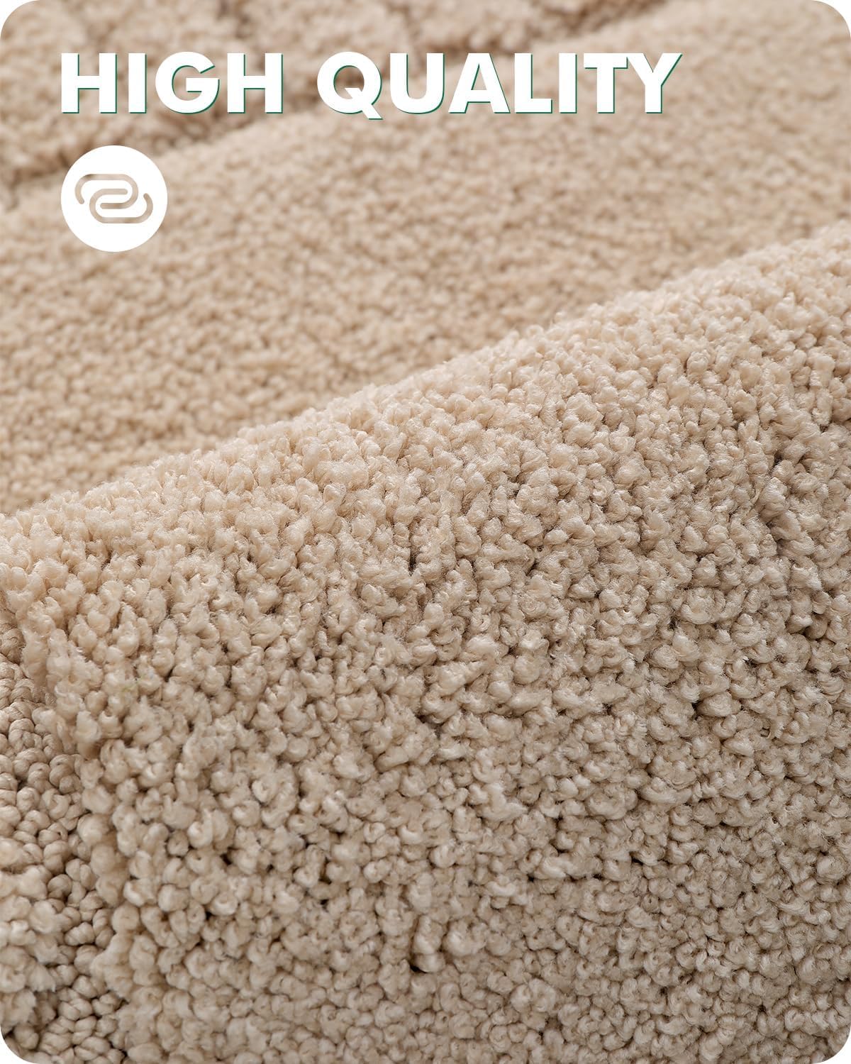 Premium Bath Rug, Extra Soft and Absorbent Bathroom Mat, Quick Dry, Non Slip, Machine Washable Bath Mat for Shower and Tub,16"x24"