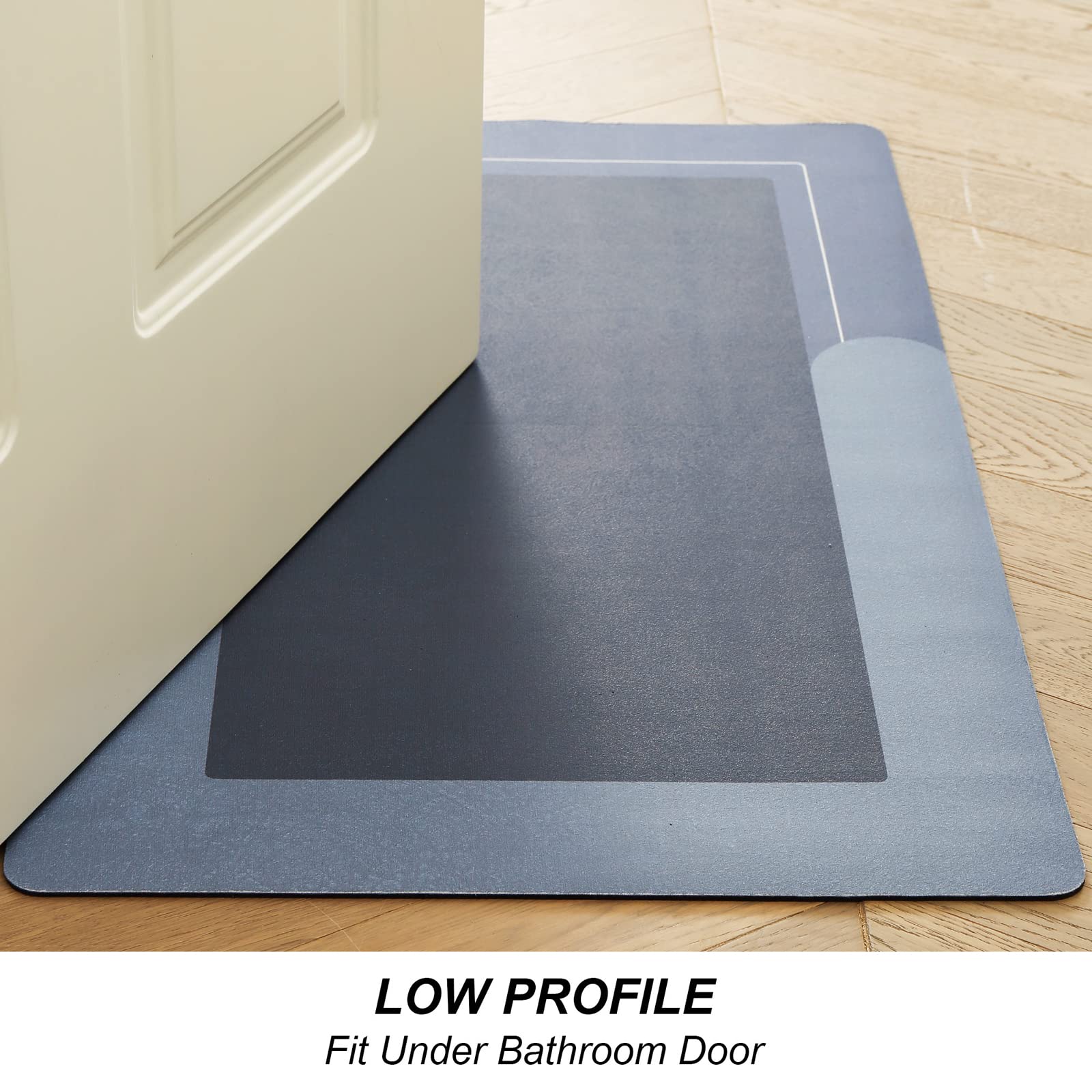 2Pcs Ultra Soft Napa Skin Bath Mat and U-Shaped Toilet Rug, Water Absorbent and Non Slip Shower Bath Rug for Bathroom, Tub and Shower - 20"x32"+20"x24"