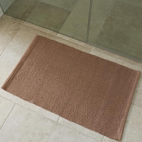 Beautiful Boho Rug for Your Bathroom - Soft Textured Bath Mat Made of 100% Cotton Fits Perfectly Into Your Home - A Cute, Non-Slip and Absorbent Rug Ideal to Enhance Any Bath/Bedroom Decor