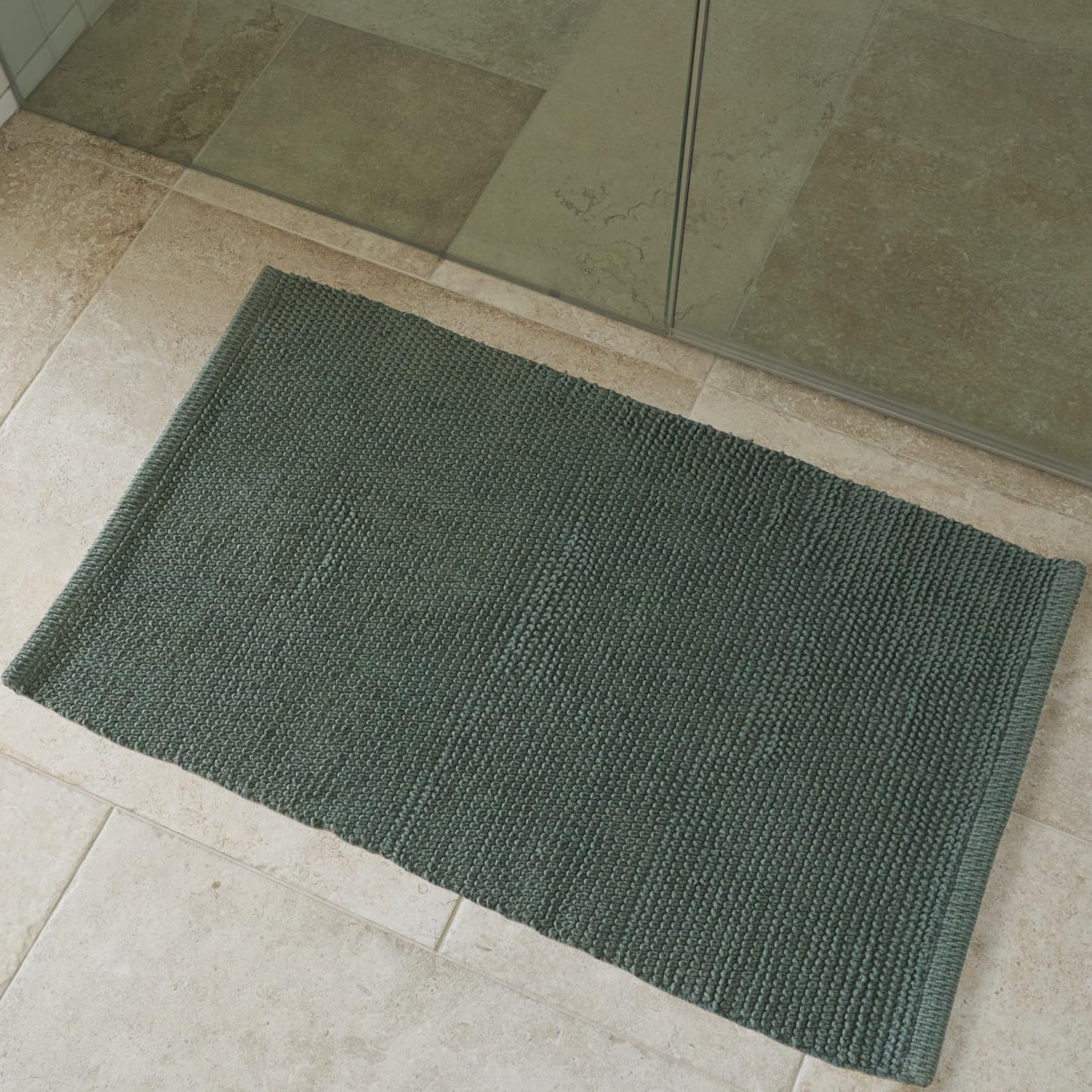 改KIBAGA Beautiful Boho Rug for Your Bathroom - Soft Textured Bath Mat Made of 100% Cotton Fits Perfectly Into Your Home - A Cute, Non-Slip and Absorbent Rug Ideal to Enhance Any Bath/Bedroom Decor