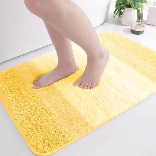 Microfiber Bathroom Rugs, Shaggy Soft and Absorbent, Non-Slip, Thick Plush Machine Washable Dry Bath Mats for Bathroom, Tub and Shower