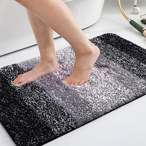 Microfiber Bathroom Rugs, Shaggy Soft and Absorbent, Non-Slip, Thick Plush Machine Washable Dry Bath Mats for Bathroom, Tub and Shower