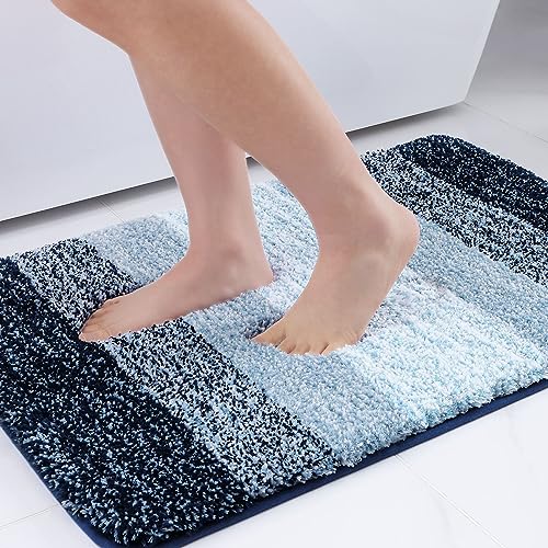 Microfiber Bathroom Rugs, Shaggy Soft and Absorbent, Non-Slip, Thick Plush Machine Washable Dry Bath Mats for Bathroom, Tub and Shower