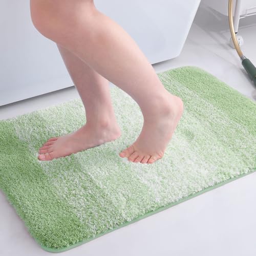 Microfiber Bathroom Rugs, Shaggy Soft and Absorbent, Non-Slip, Thick Plush Machine Washable Dry Bath Mats for Bathroom, Tub and Shower