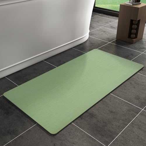 Bath Mat Rug, Rubber Non-Slip Quick Dry Absorbent Thin Bathroom Rugs Fit Under Door Bathroom Floor Mats-Shower Rug for in Front of Bathtub, Sink, Shower Room Size:16"x24"