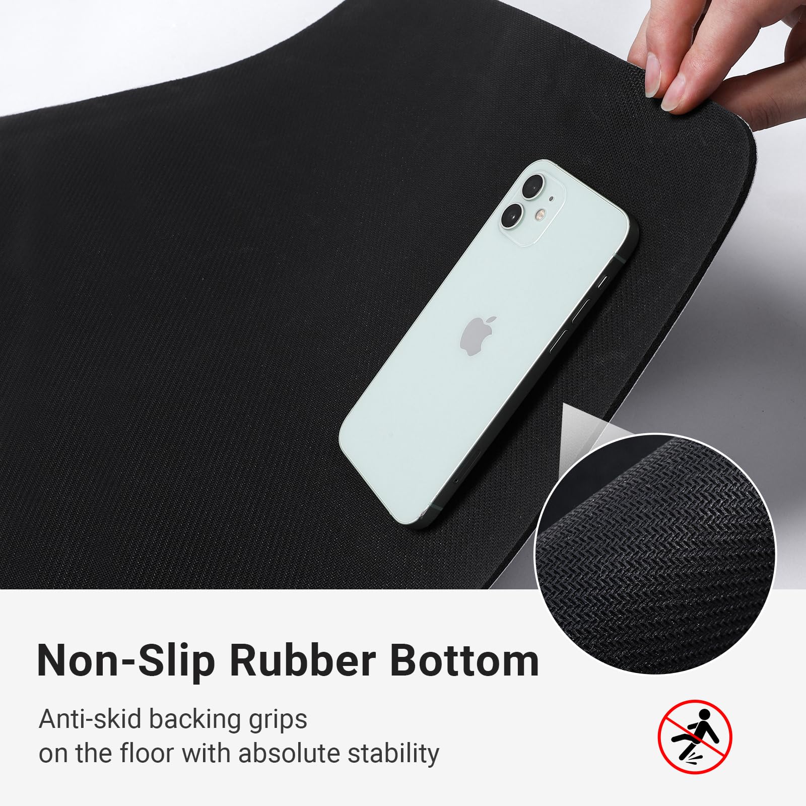 改Mecko Bath Mat Rug, Rubber Non-Slip Quick Dry Absorbent Thin Bathroom Rugs Fit Under Door Bathroom Floor Mats-Shower Rug for in Front of Bathtub, Sink, Shower Room(Light Grey,16"x24")