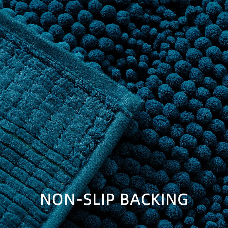 Bath Mats for Bathroom,Thick Soft Chenille Floor Mats,16x24 Inches Non Slip Shower Mats Ultra Water Absorbent Doormat. Size:16" x 24"