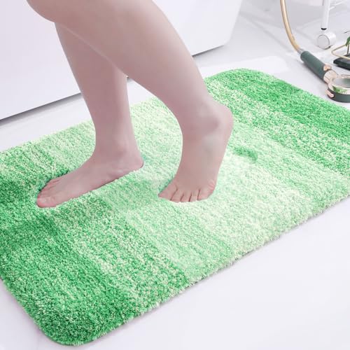 Microfiber Bathroom Rugs, Shaggy Soft and Absorbent, Non-Slip, Thick Plush Machine Washable Dry Bath Mats for Bathroom, Tub and Shower
