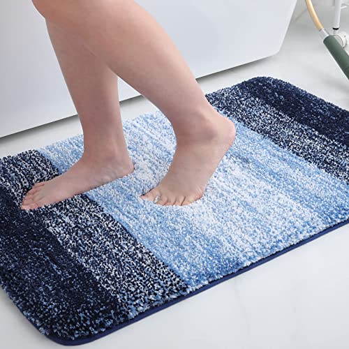 Microfiber Bathroom Rugs, Shaggy Soft and Absorbent, Non-Slip, Thick Plush Machine Washable Dry Bath Mats for Bathroom, Tub and Shower