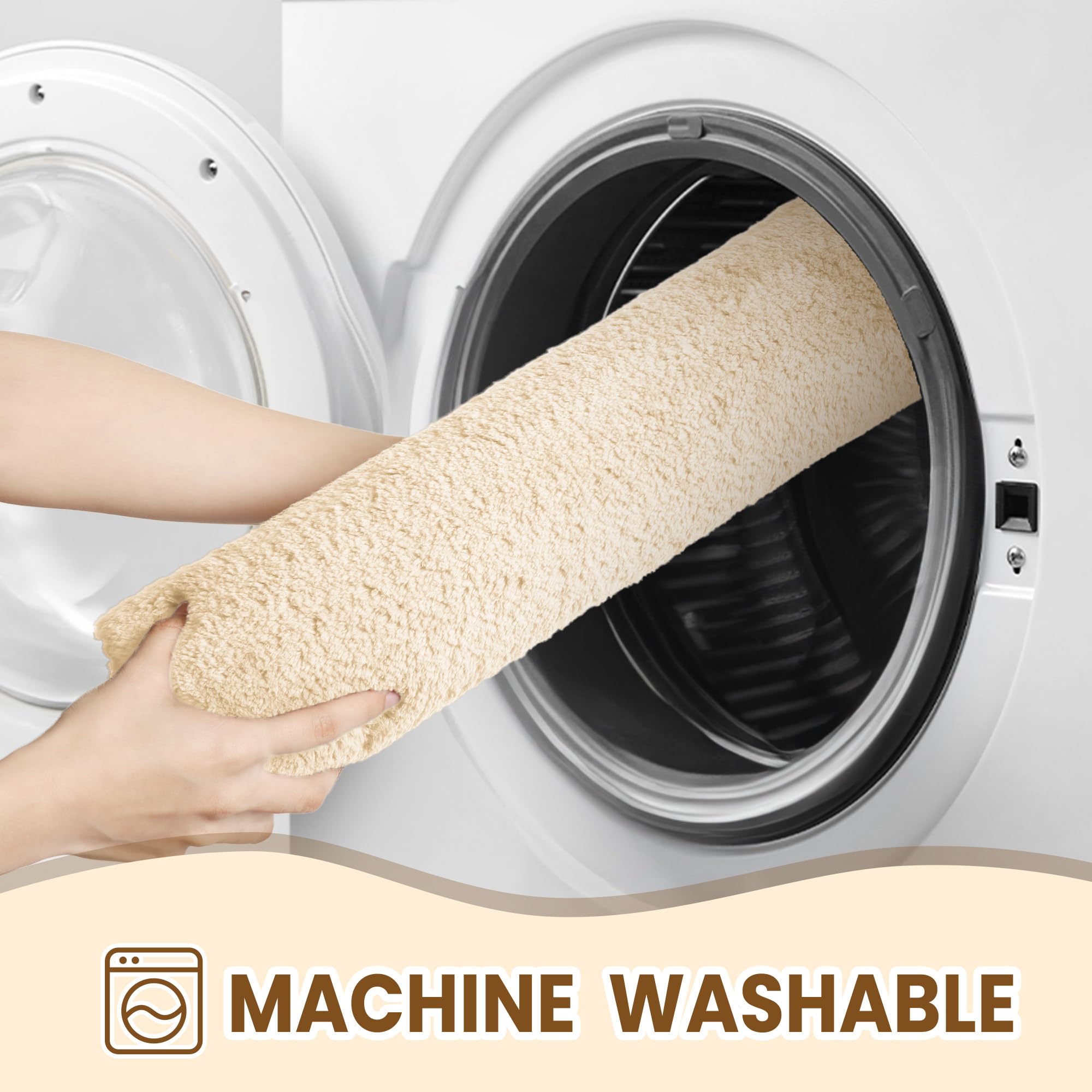 Fluffy Bathroom Rug Mat Absorbent Thick Microfiber Mats with Non Slip Rubber Backing, Quick Dry Machine Washable Bath Rugs for Bathroom Floor, Bathtub and Shower