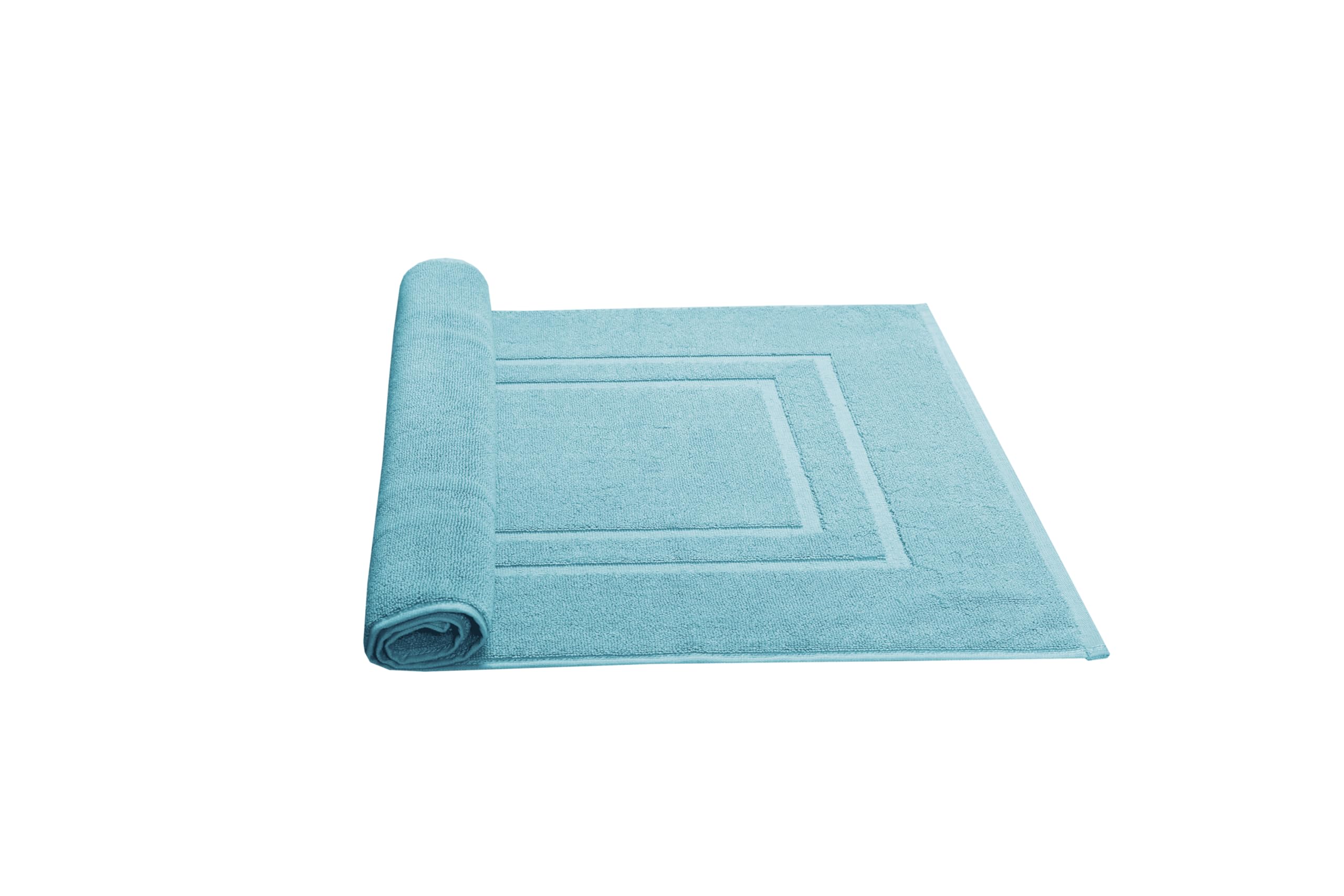 100% Cotton Terry Bath Mats, 2 Piece Towel Like Bath Mats (30x21 Inch) Bathroom Shower Step Out Tub Floor Mats Soft Absorbent Washable Mats