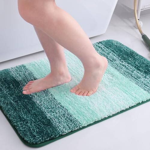 Microfiber Bathroom Rugs, Shaggy Soft and Absorbent, Non-Slip, Thick Plush Machine Washable Dry Bath Mats for Bathroom, Tub and Shower
