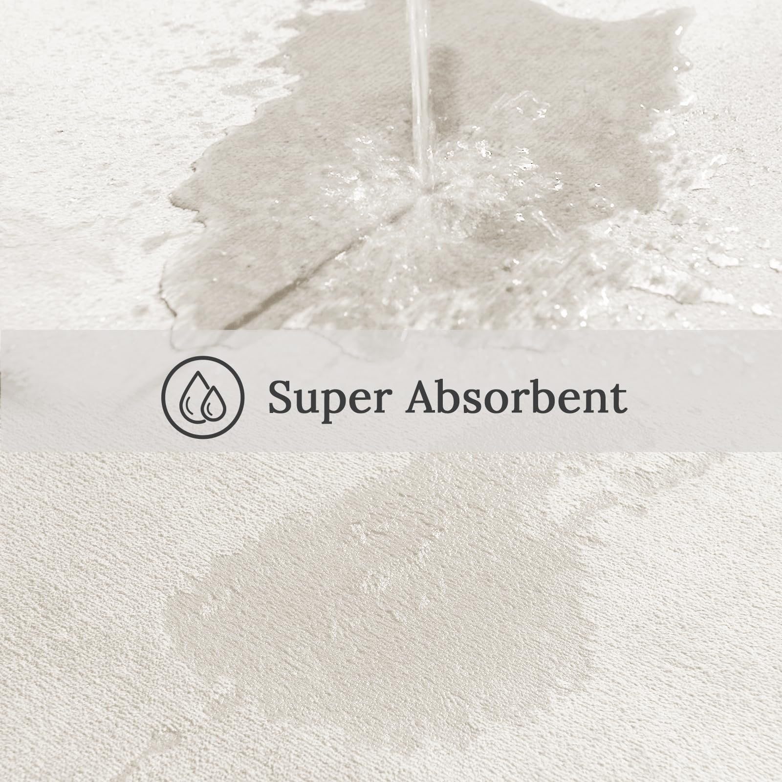 Bathroom Rugs Sets 3 Piece, Ultra Soft Velvet Memory Foam Bath Rugs, Non-Slip & PVC Backing Bathroom Mat Set, Washable Quick Dry Bathroom Rug