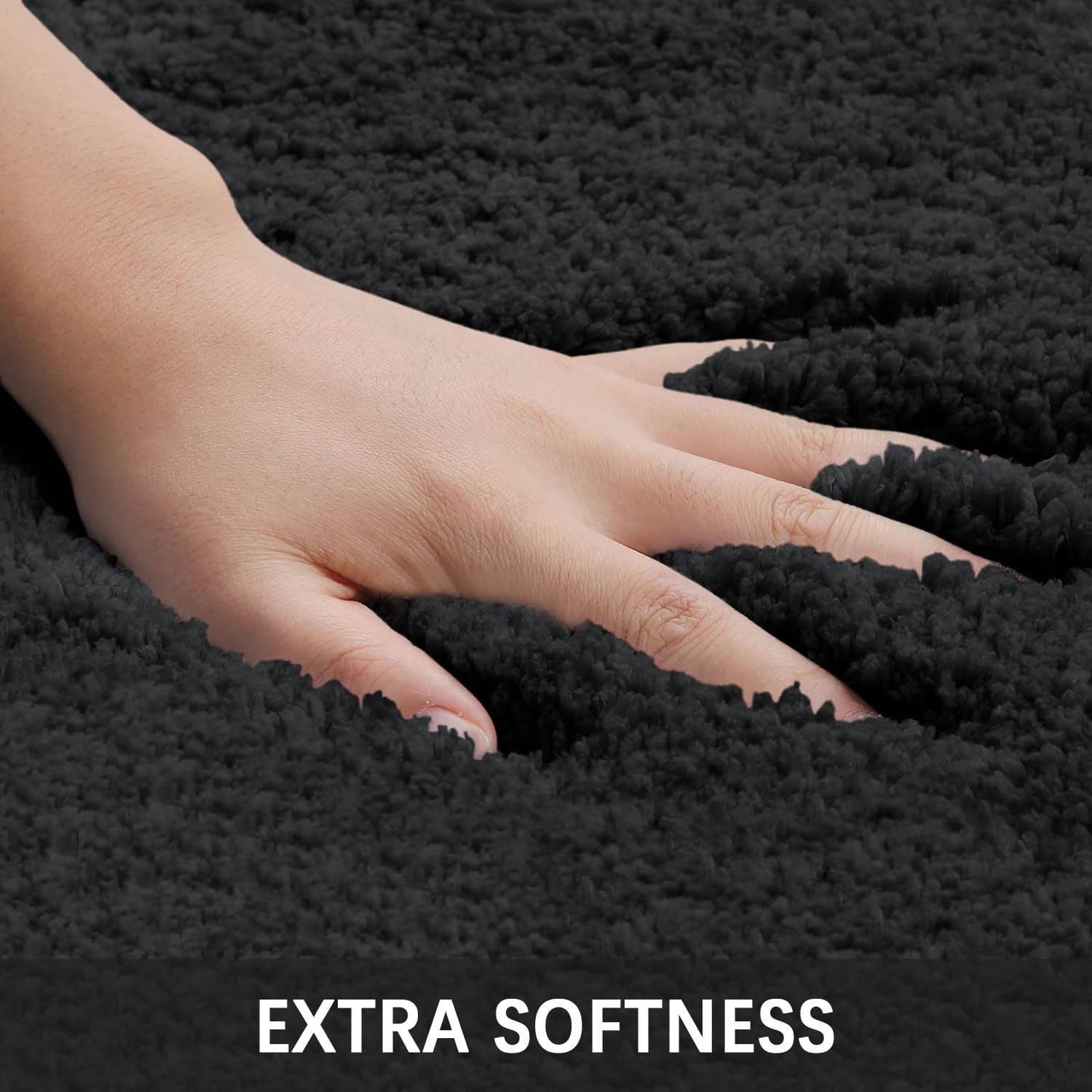 Bathroom Rug Mat, Shaggy Soft and Absorbent Bath Rug, Non Slip, Thick Plush Machine Washable Bath Mat for Bathroom, Shower, and Tub