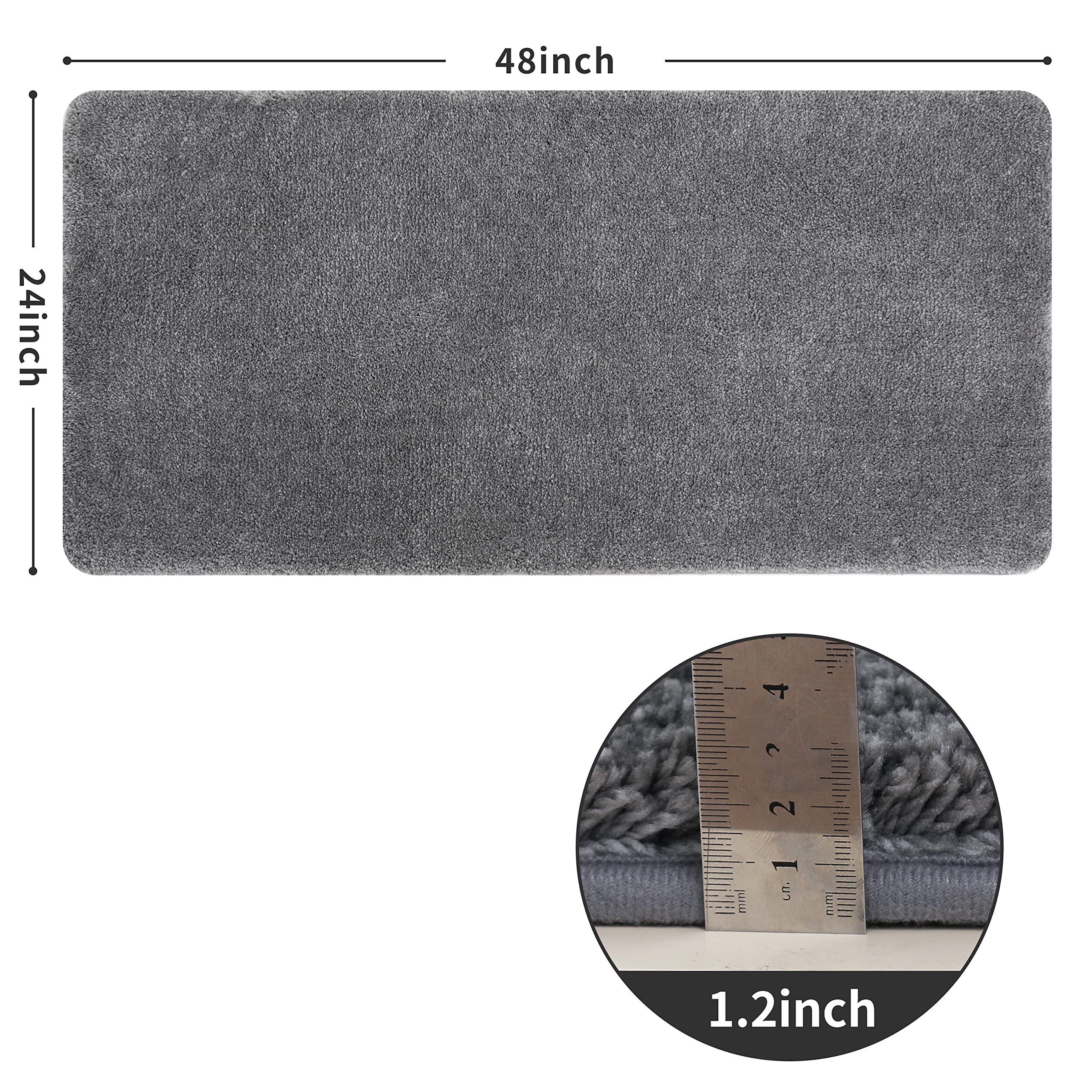 Extra Thick Bath Rugs for Bathroom - Anti-Slip Bath Mats Soft Plush Yarn Shaggy 100% Strong Mirco Polyeste Mat Living Room Bedroom Mat Floor Water Absorbent