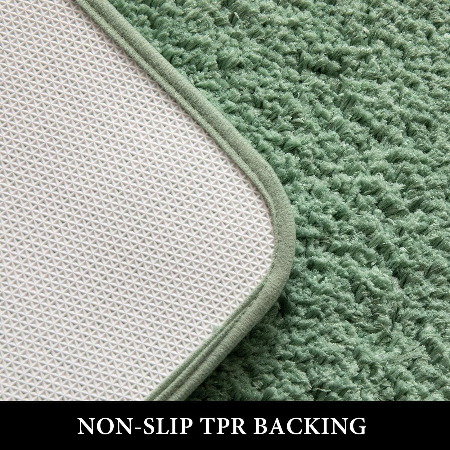 Pink Bathroom Rugs Sets 2 Piece - Absorbent Bath Mats Set Made of Thick Fluffy Microsiber for Bathroom Floor, Tub or Entryway, Non Slip Rubber Backside