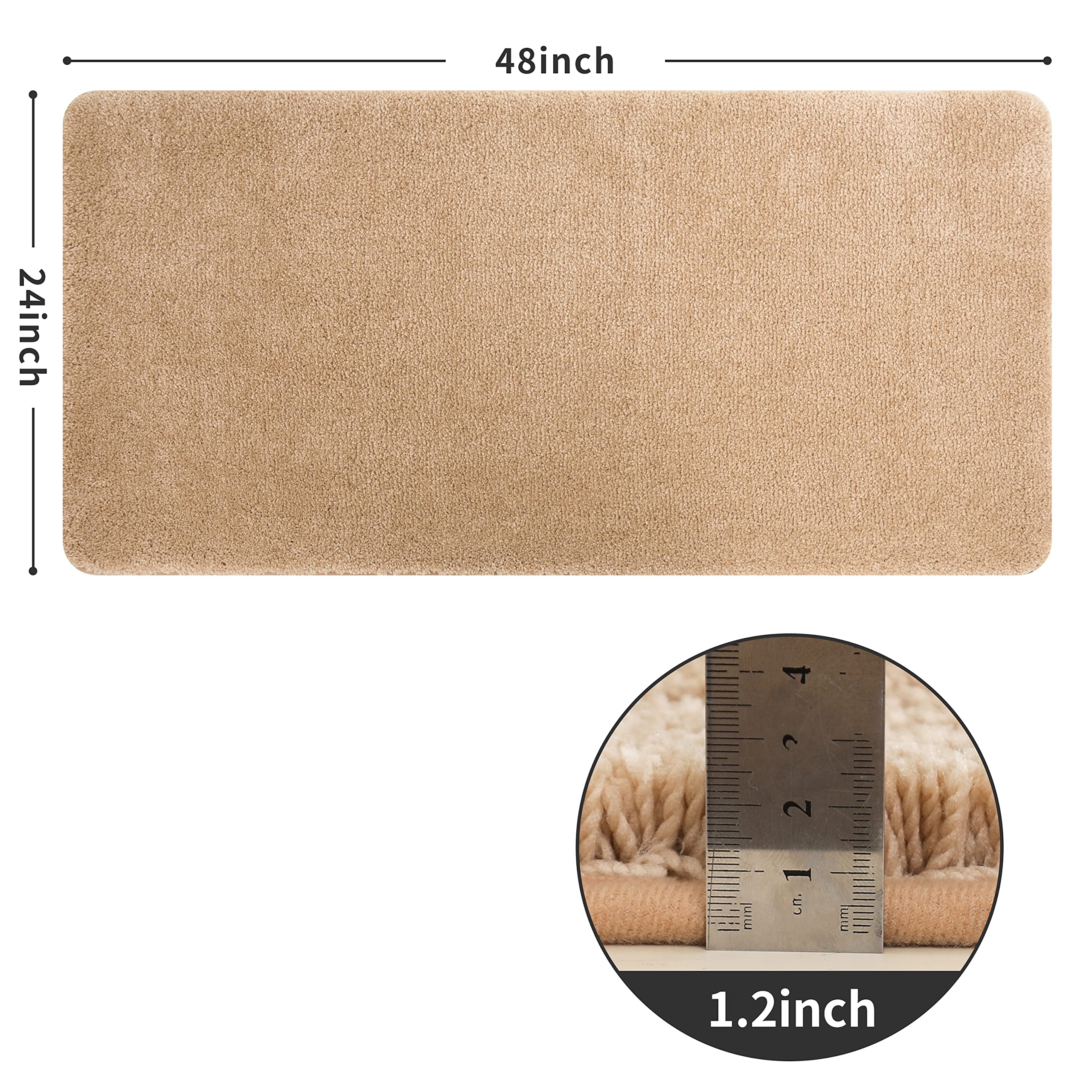 Extra Thick Bath Rugs for Bathroom - Anti-Slip Bath Mats Soft Plush Yarn Shaggy 100% Strong Mirco Polyeste Mat Living Room Bedroom Mat Floor Water Absorbent